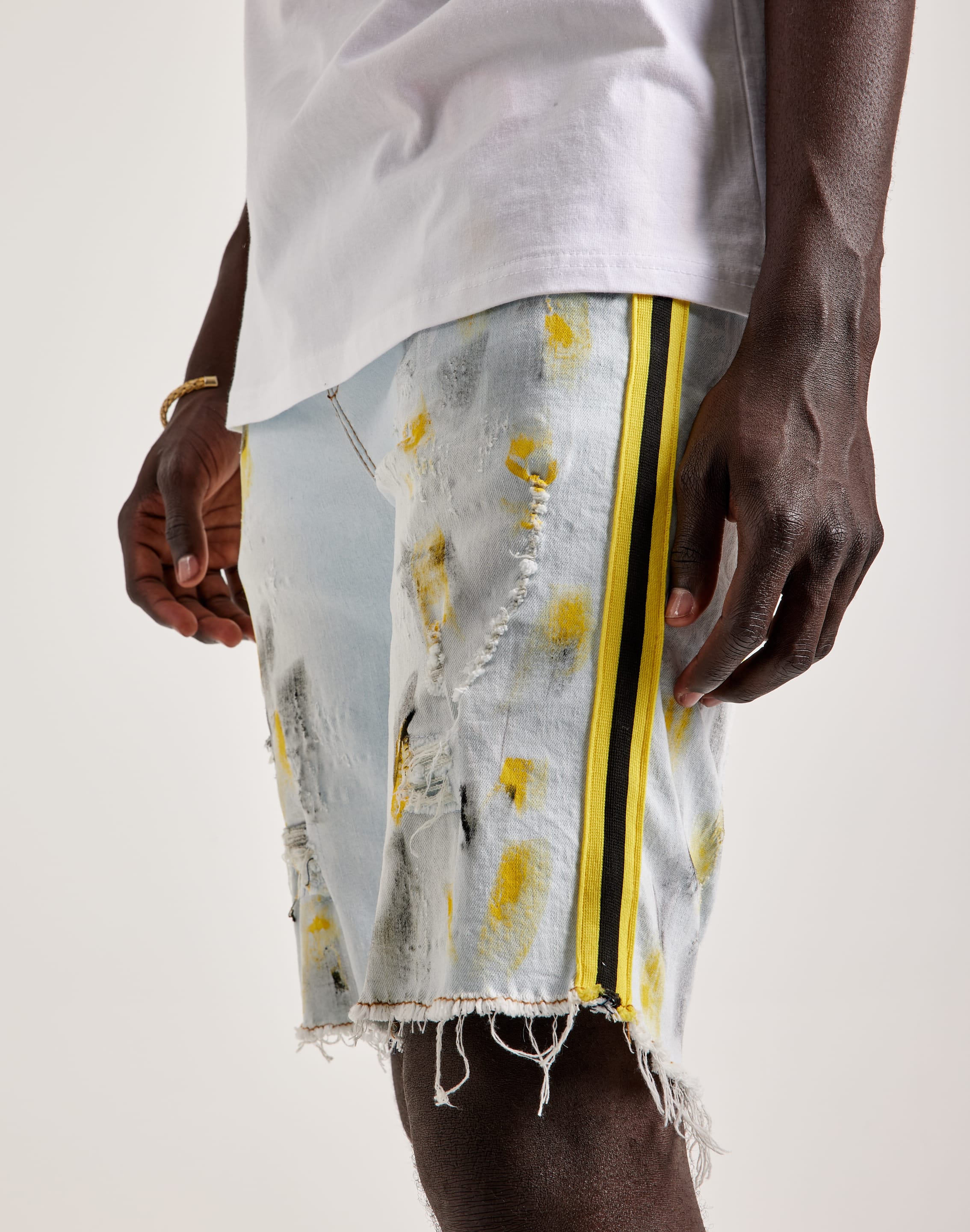 Photo of Kilogram Paint Rips Denim Shorts
