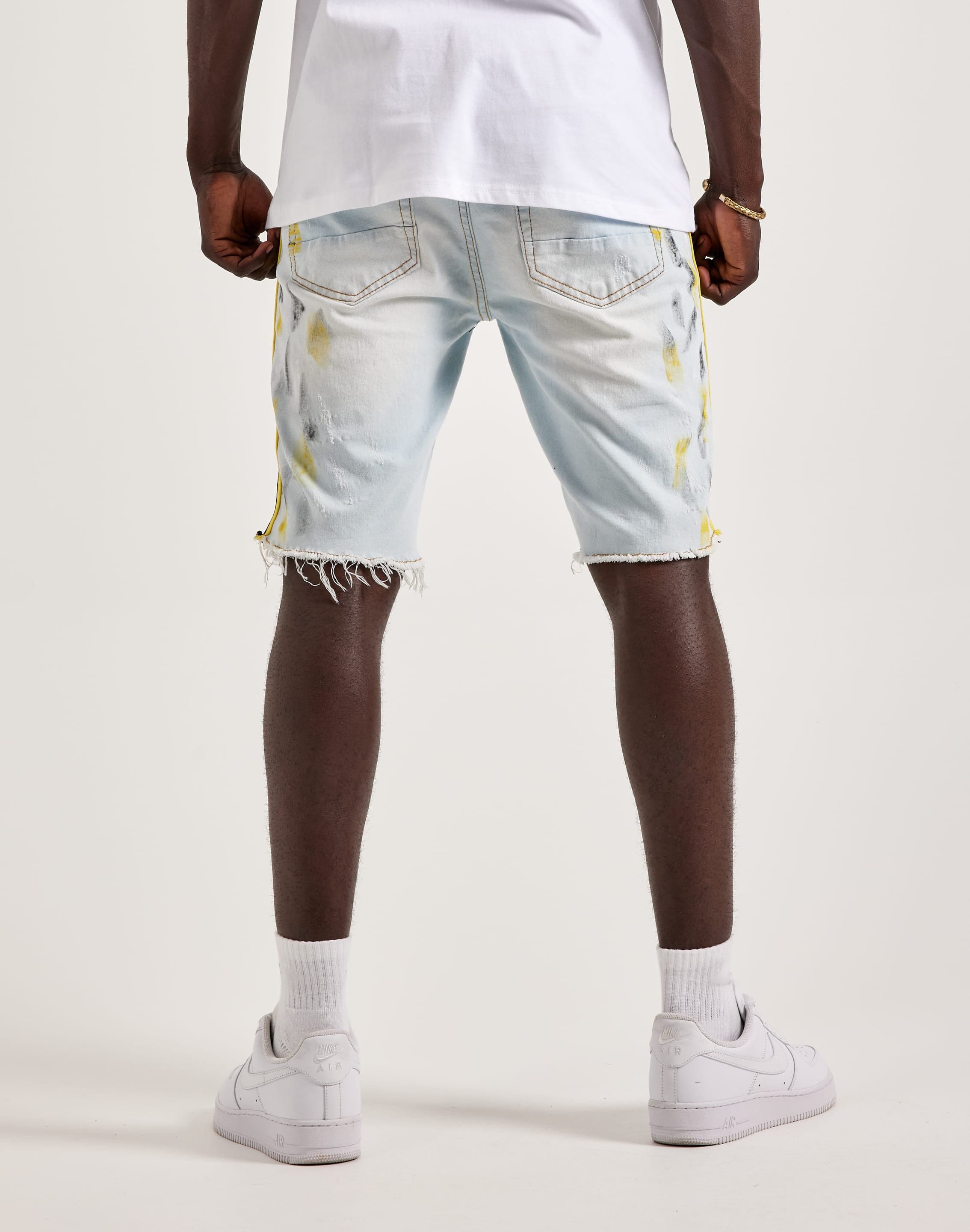 Photo of Kilogram Paint Rips Denim Shorts