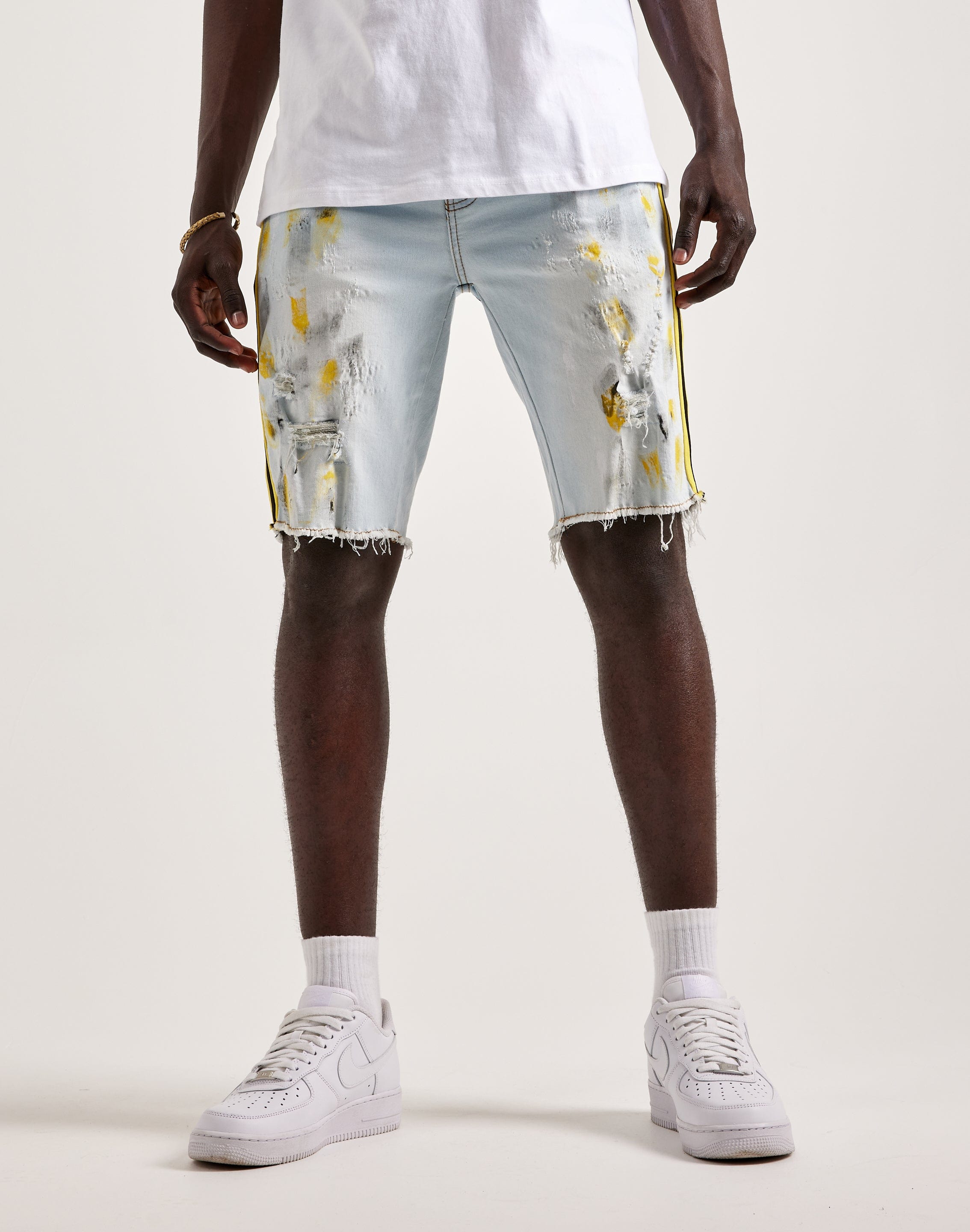 Photo of Kilogram Paint Rips Denim Shorts