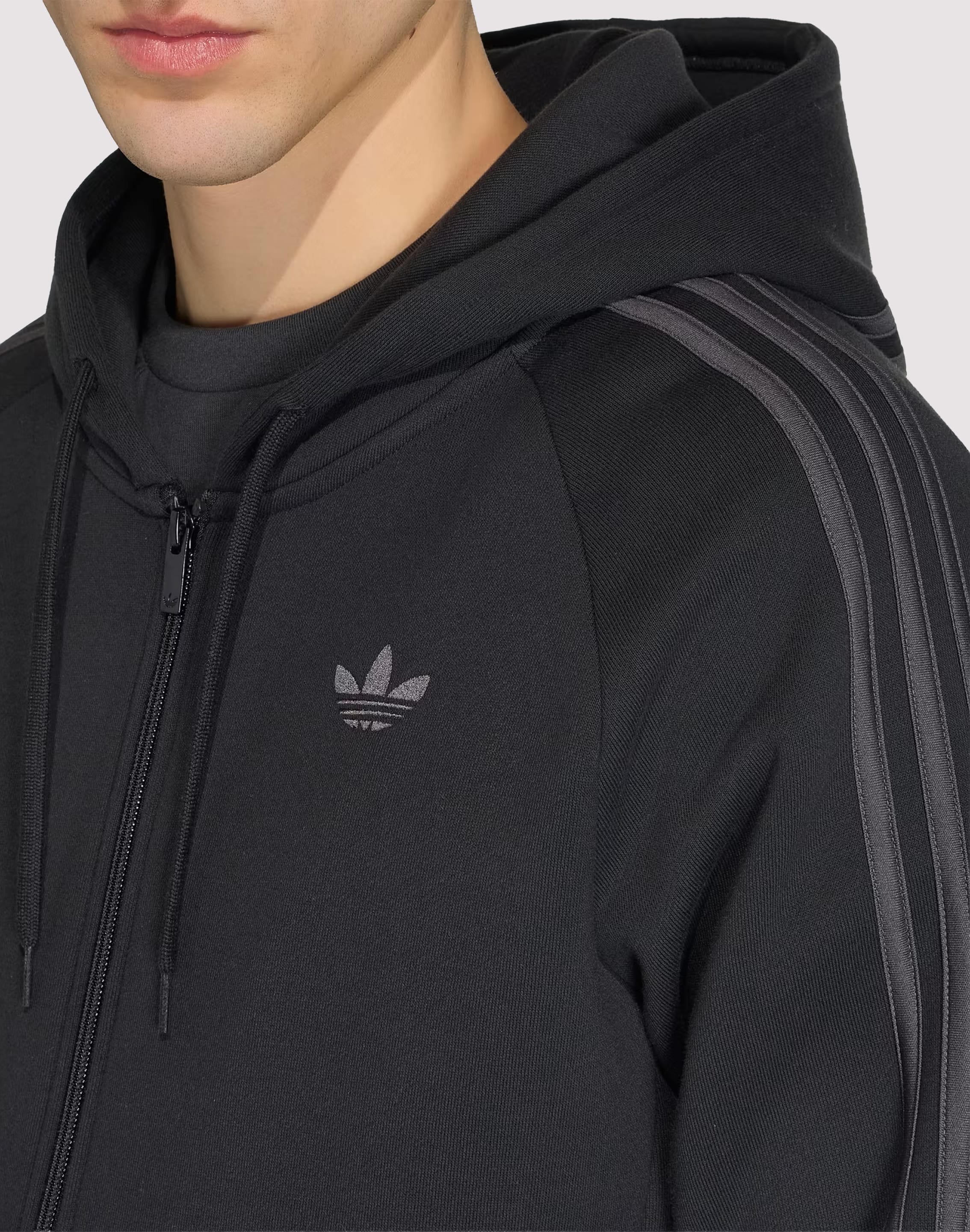 Photo of Adidas Adicolor Over The Hood Stripes Fleece Full-Zip Hoodie