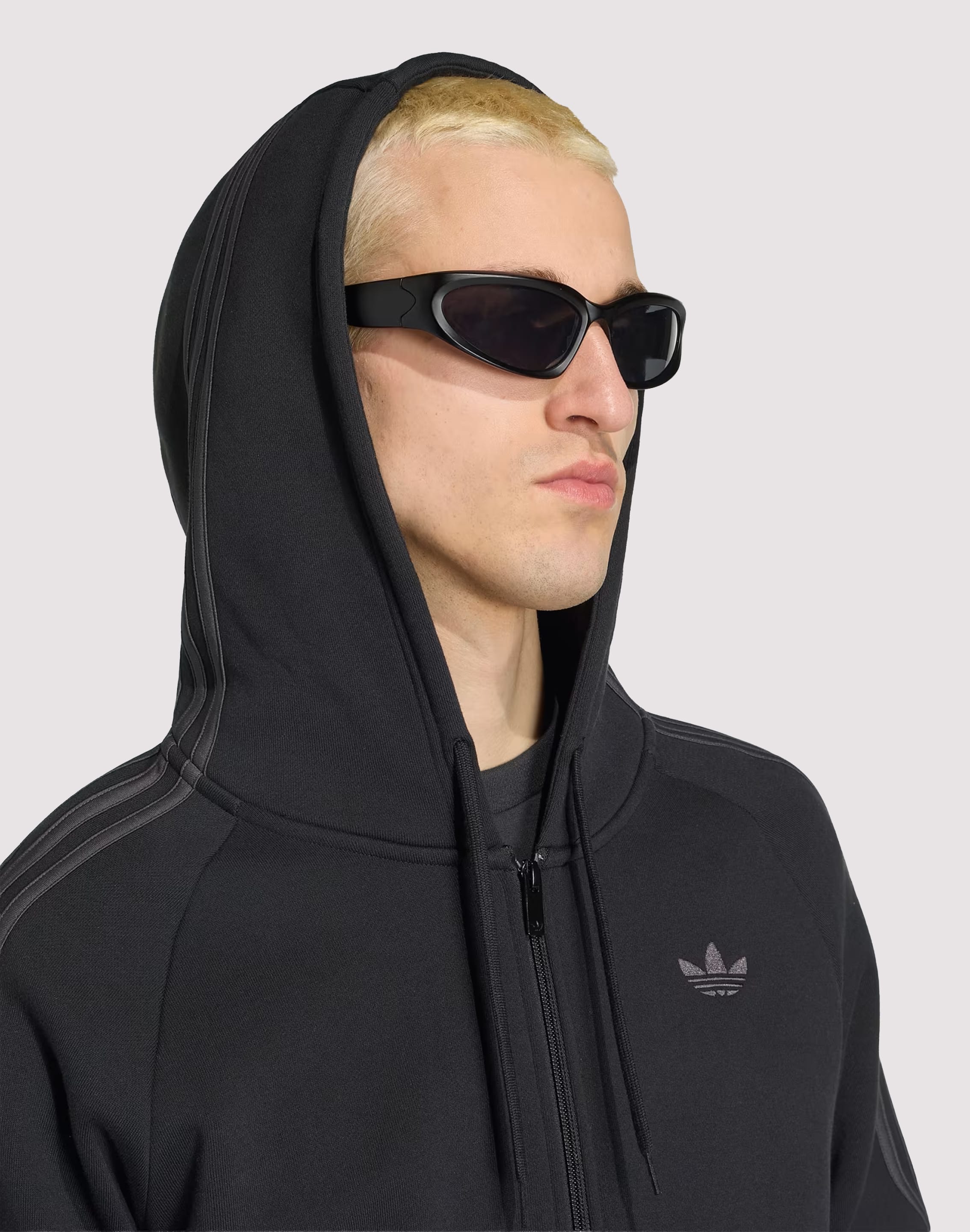 Photo of Adidas Adicolor Over The Hood Stripes Fleece Full-Zip Hoodie