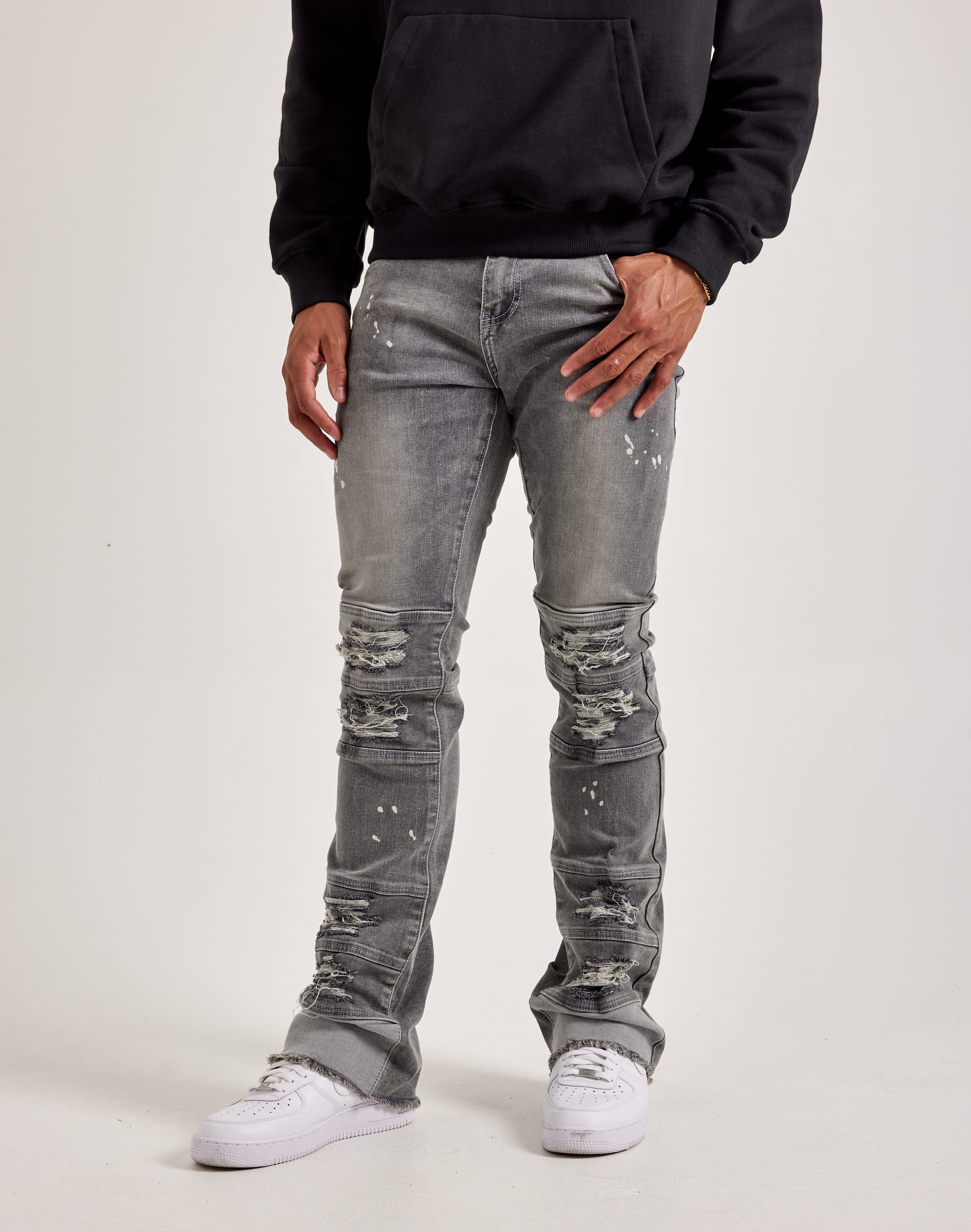 Kilogram Heavy Ripped Stacked Denim Jeans – DTLR