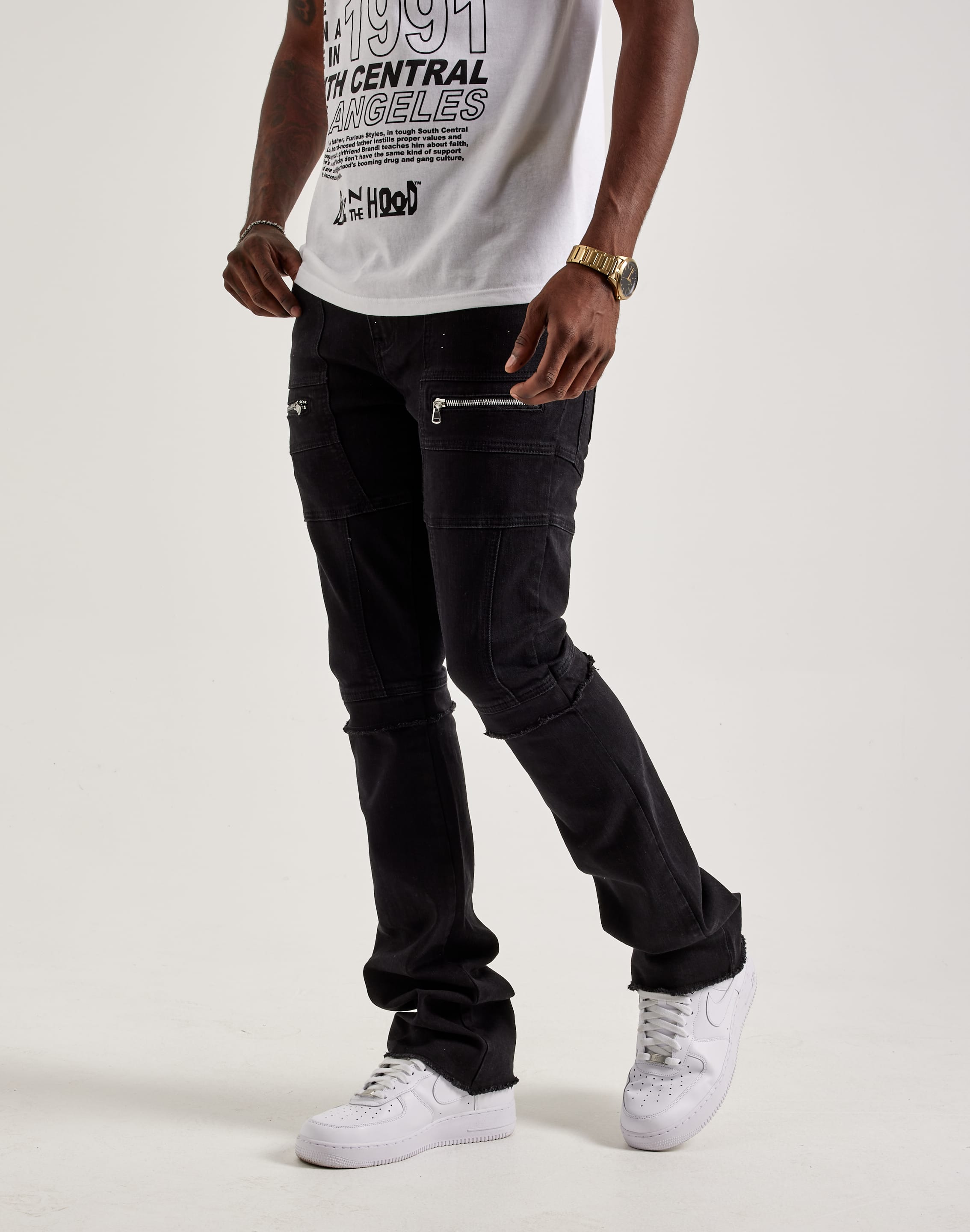 Kilogram Zipper Pocket Moto Jeans