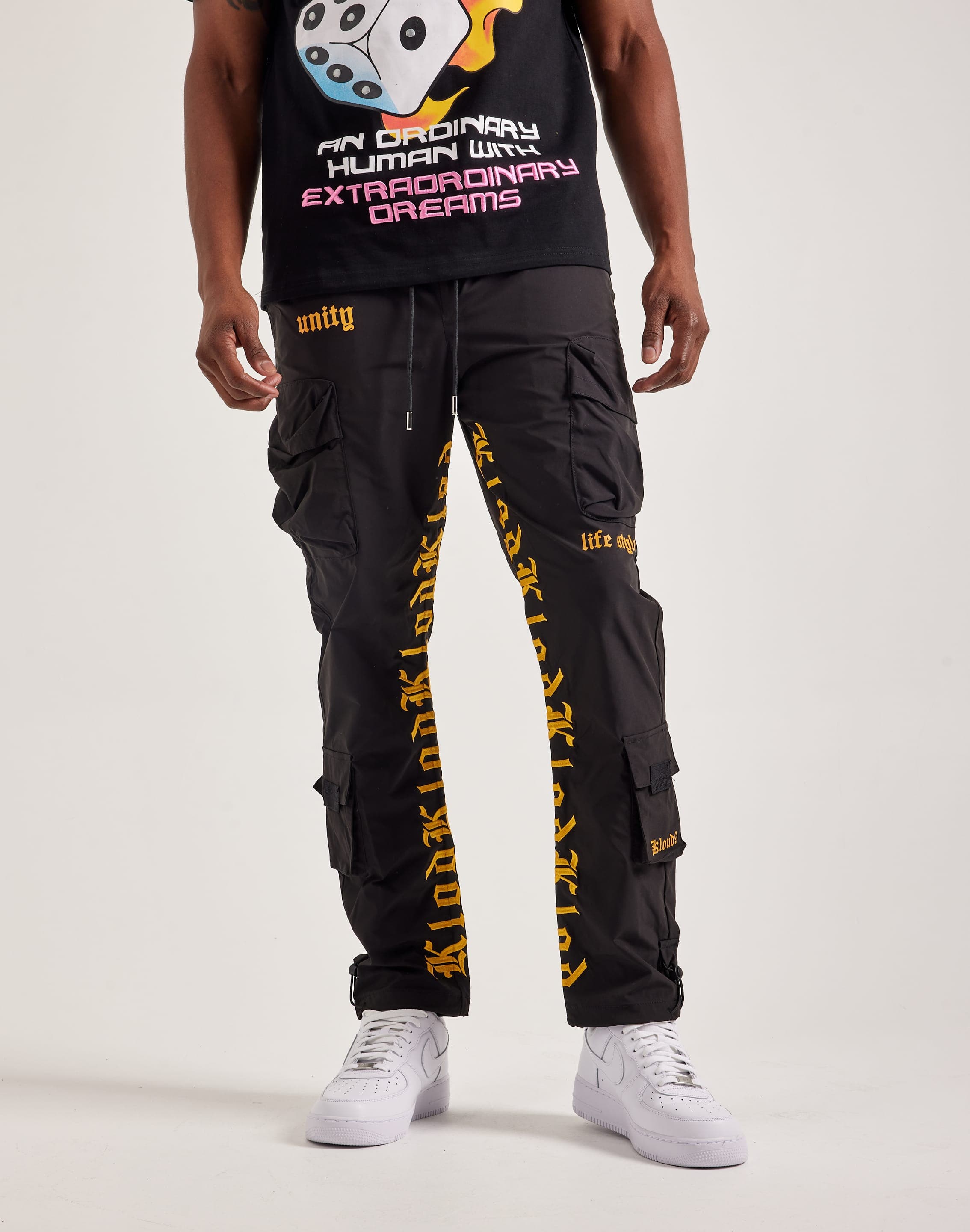 Kloud Nylon Cargo Embroidery Pants – DTLR