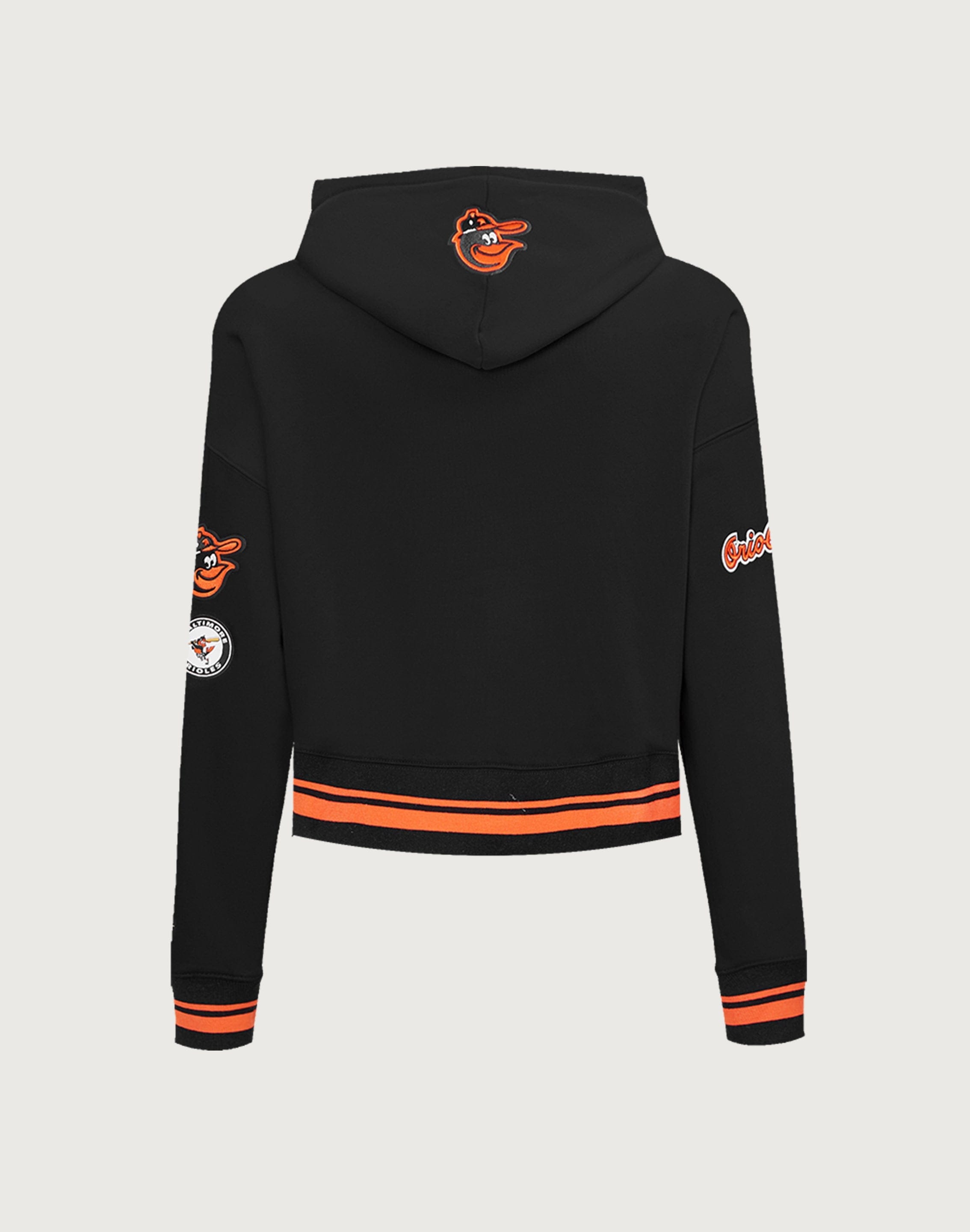 Photo of Pro Standard MLB Baltimore Orioles Retro Classic Rib Cropped Hoodie