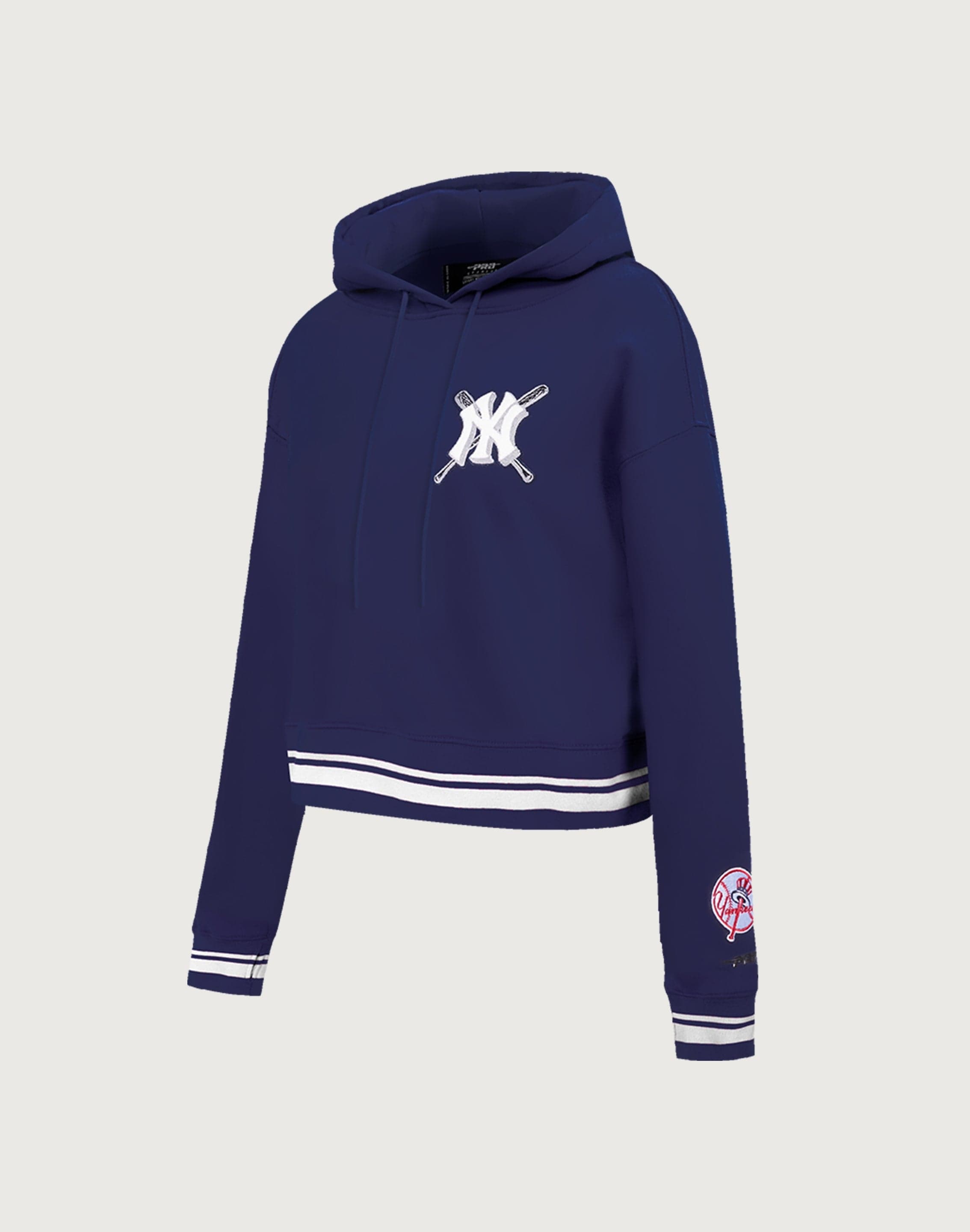 Photo of Pro Standard MLB New York Yankees Mashup Rib Cropped Hoodie