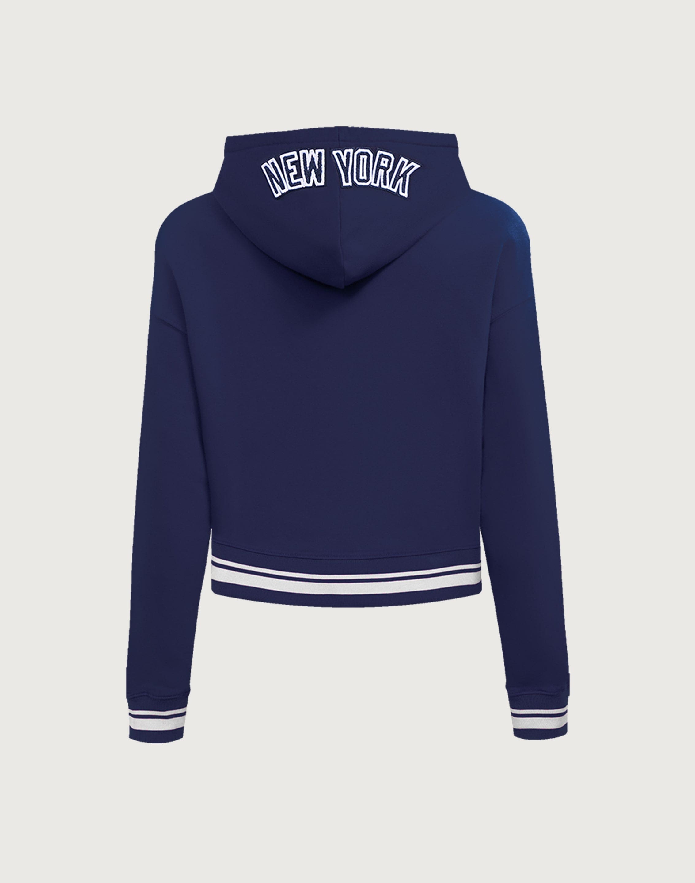 Photo of Pro Standard MLB New York Yankees Mashup Rib Cropped Hoodie