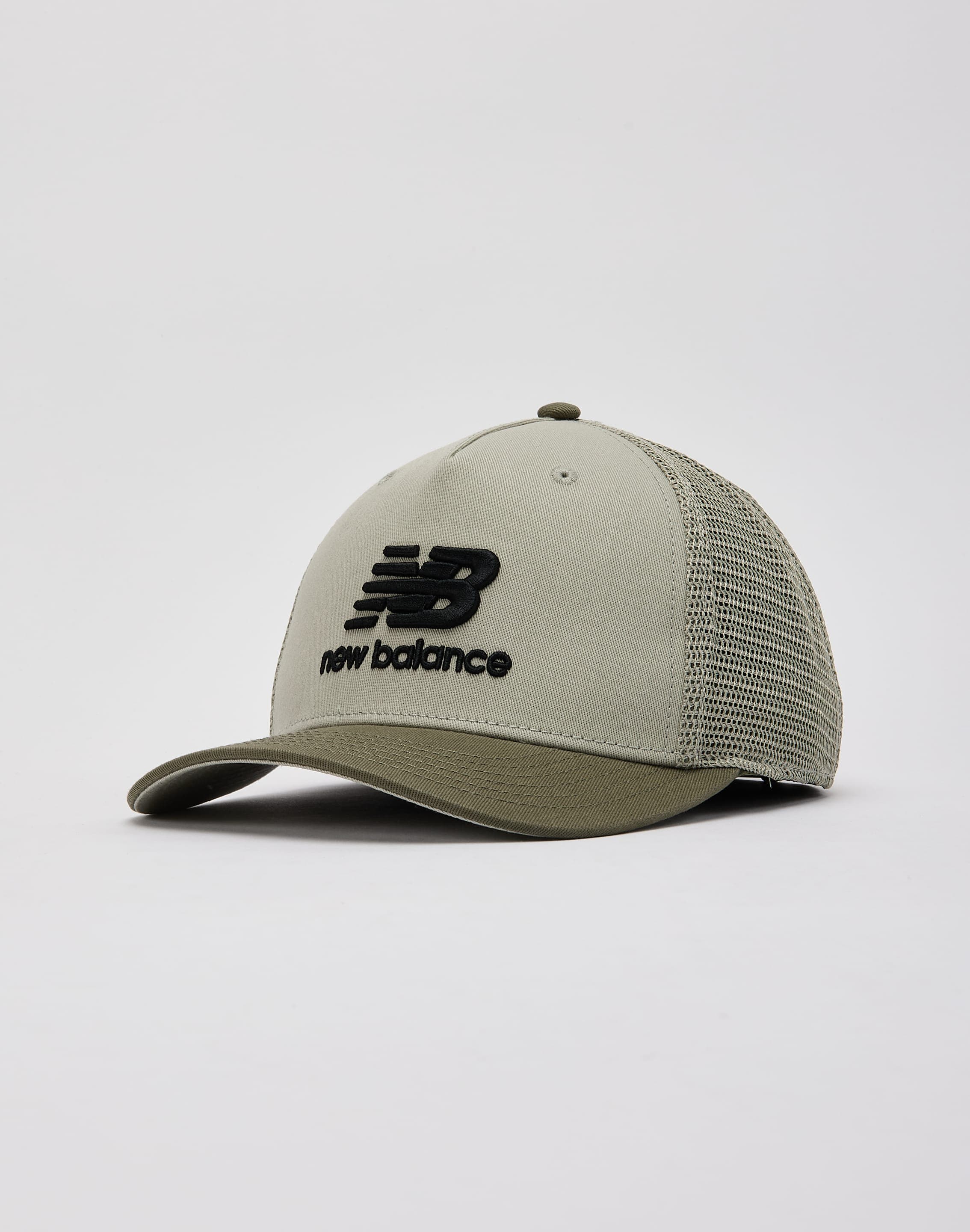 New Balance Stacked Logo Trucker Hat DTLR New Balance Stacked Logo Trucker Hat DTLR