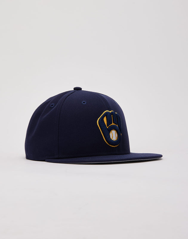 New Era 9fifty Snapback Milwaukee Brewers – Casquette Baseball Logo Blanc Sur Noir, édition Limitée (neuve)