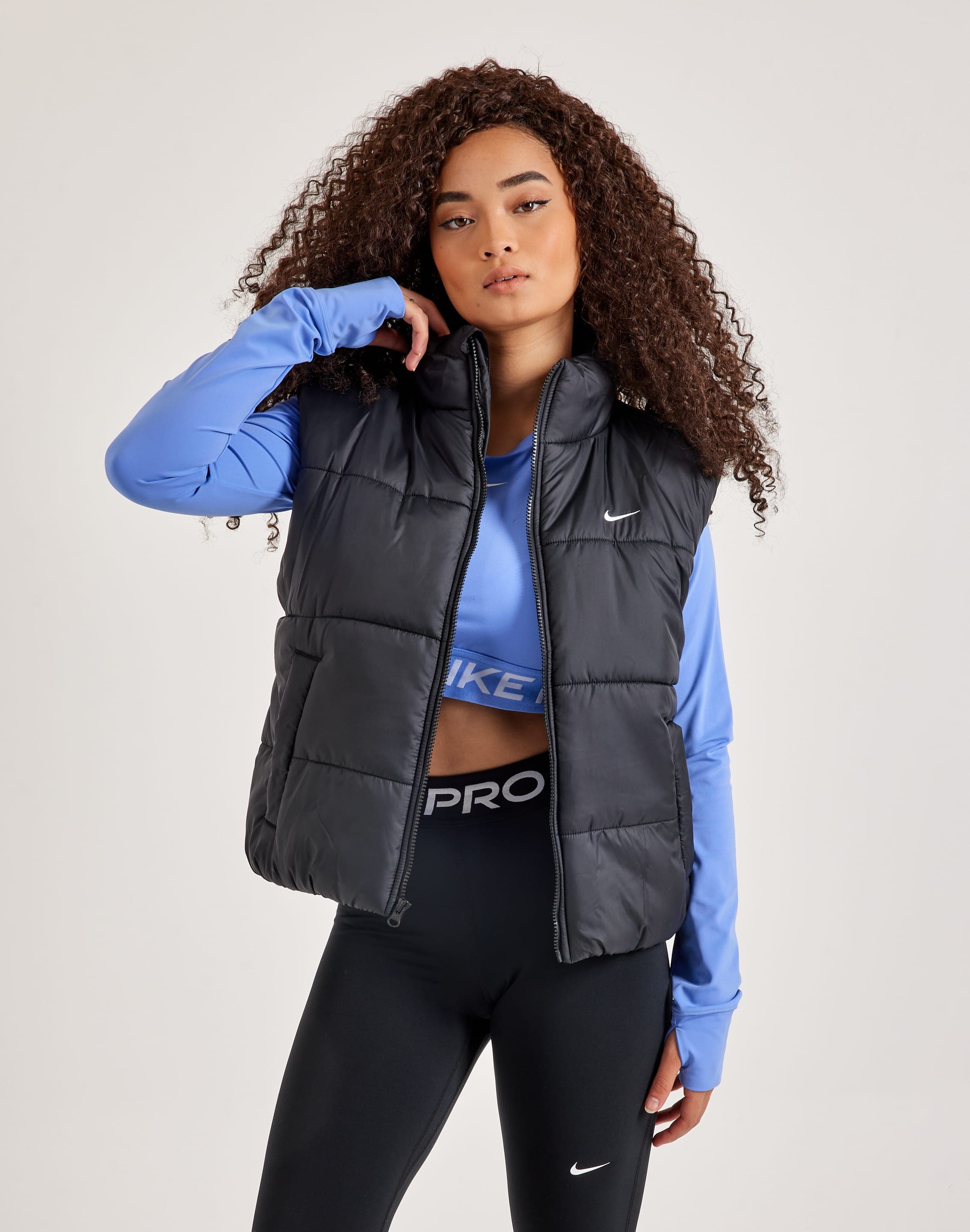 Puffer Jackets Nike Down Fill Gilet Jacket Black Nike Aeroloft