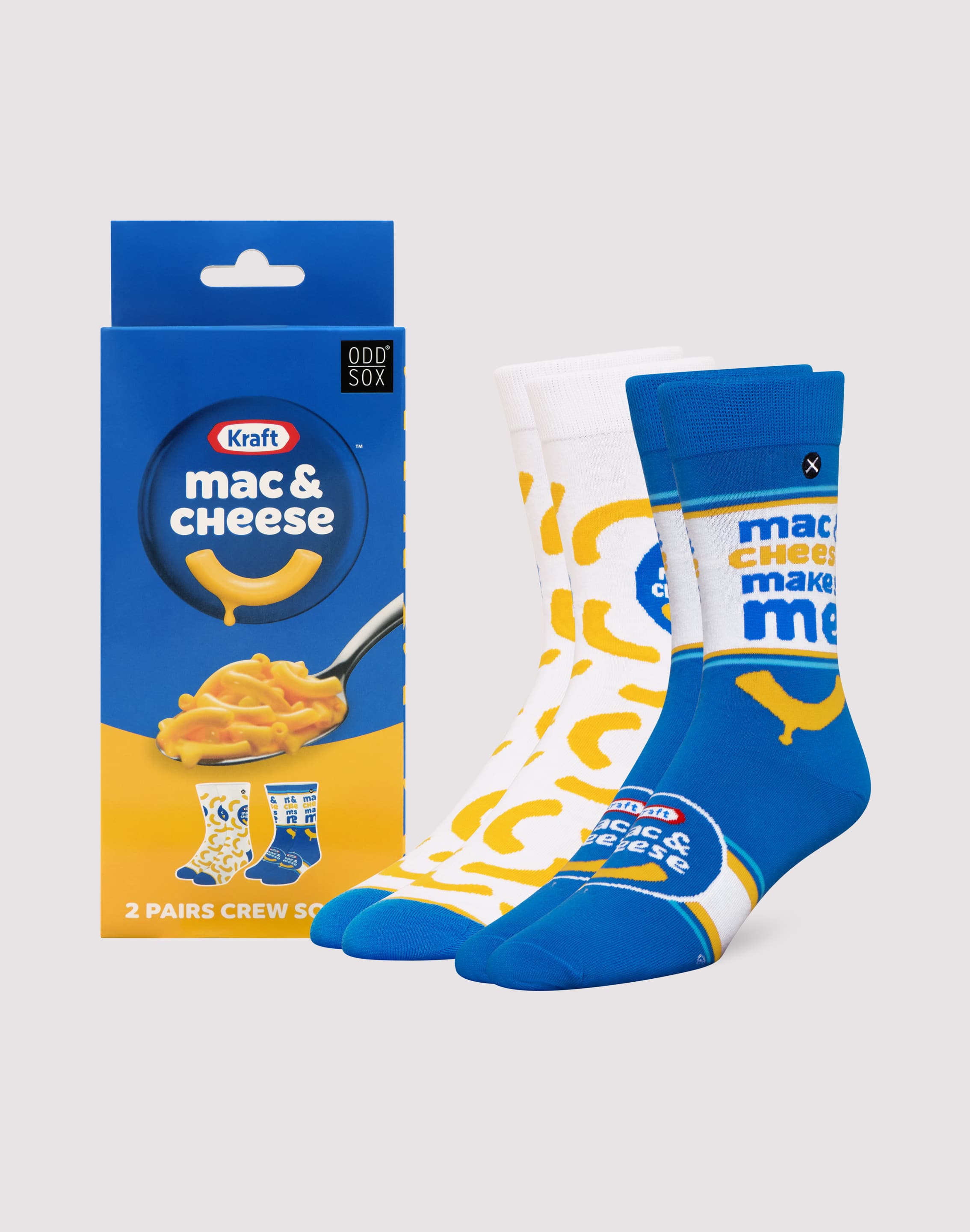Photo of Odd Sox Kraft Mac & Cheese Crew Socks 2-Pack