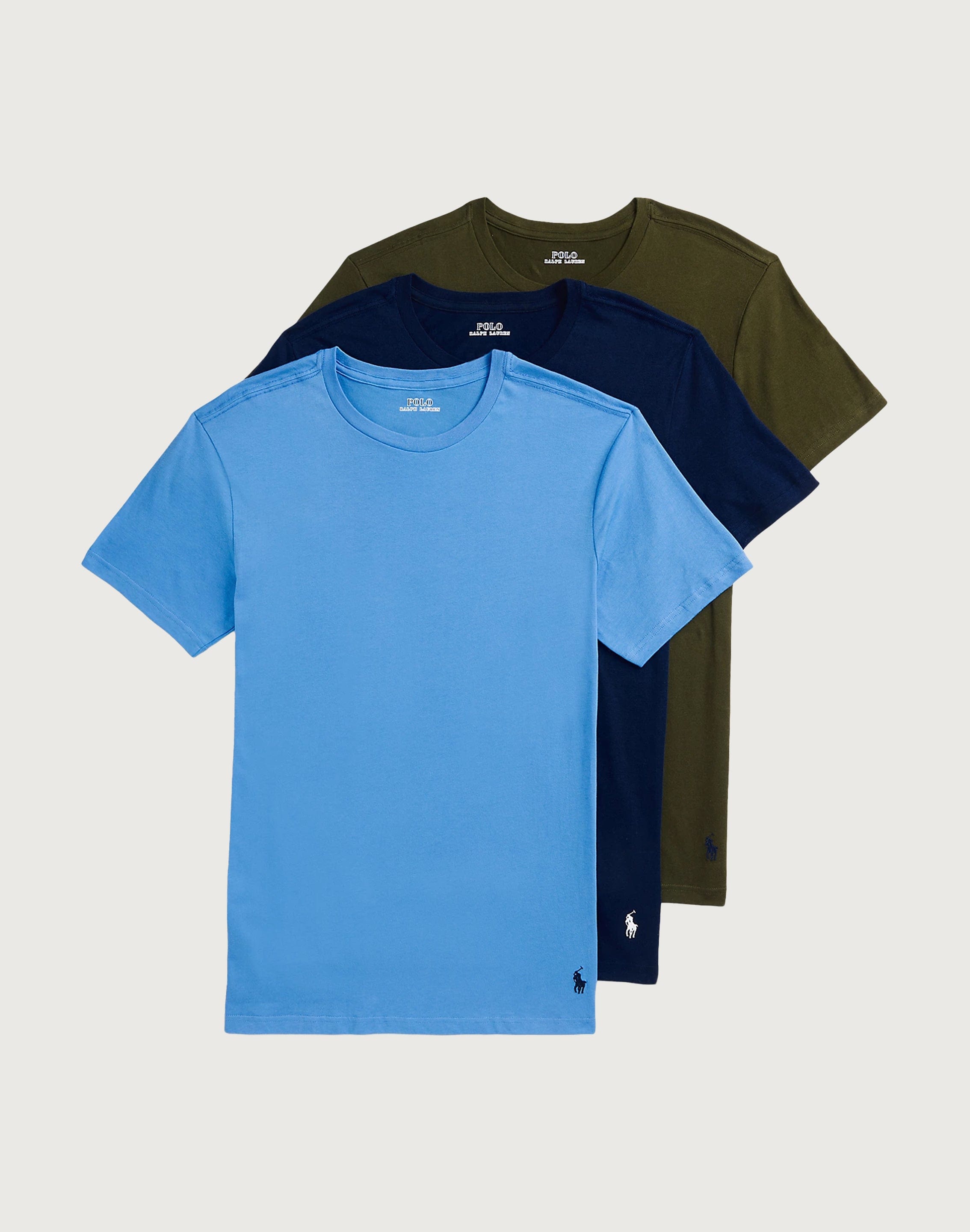 Polo Ralph Lauren Slim-Fit Cotton Crewneck Tee 3-Pack – DTLR