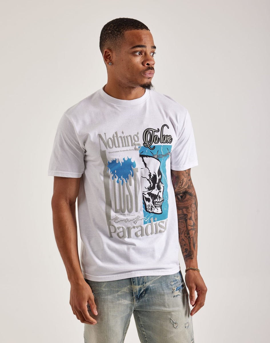 CURVED HEM FITTED TEE LOST PARADISE