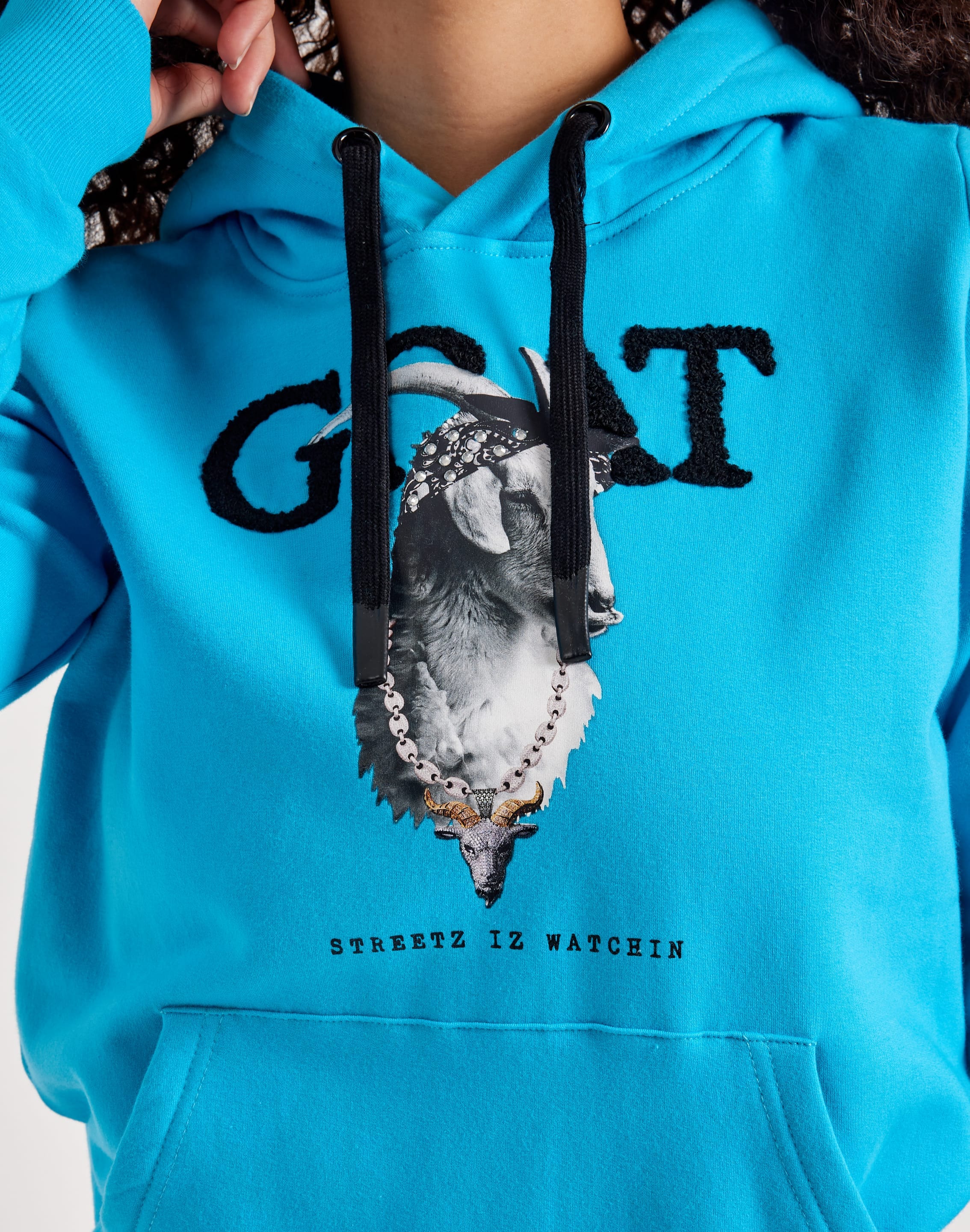HOT Blue Polo G Merch The Goat Hoodie In Light Blue Blue