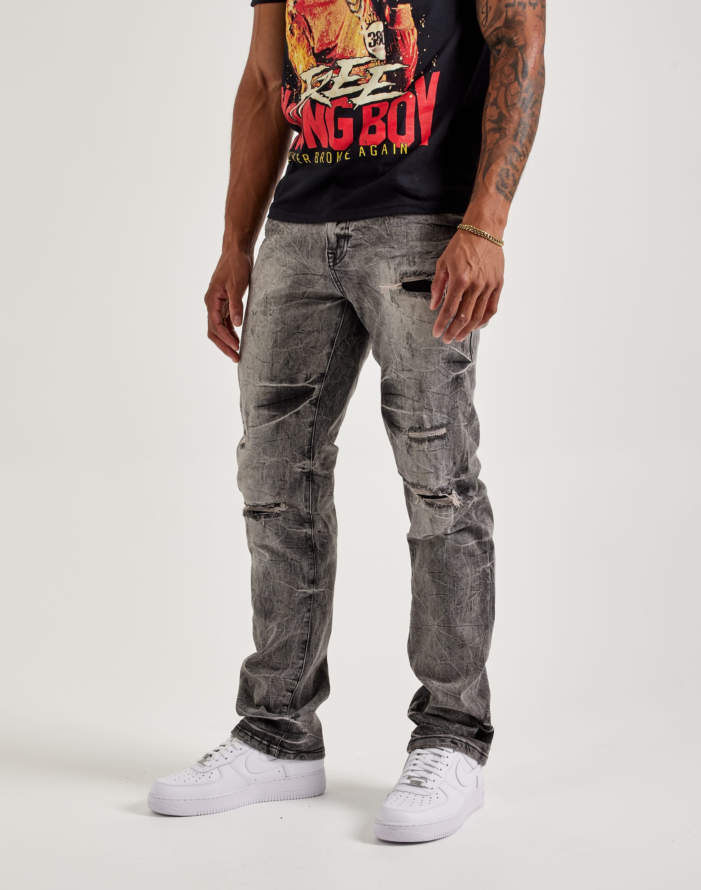Smoke Rize Tag Smoke Rise Wave Effect Straight Denim Jeans – DTLR