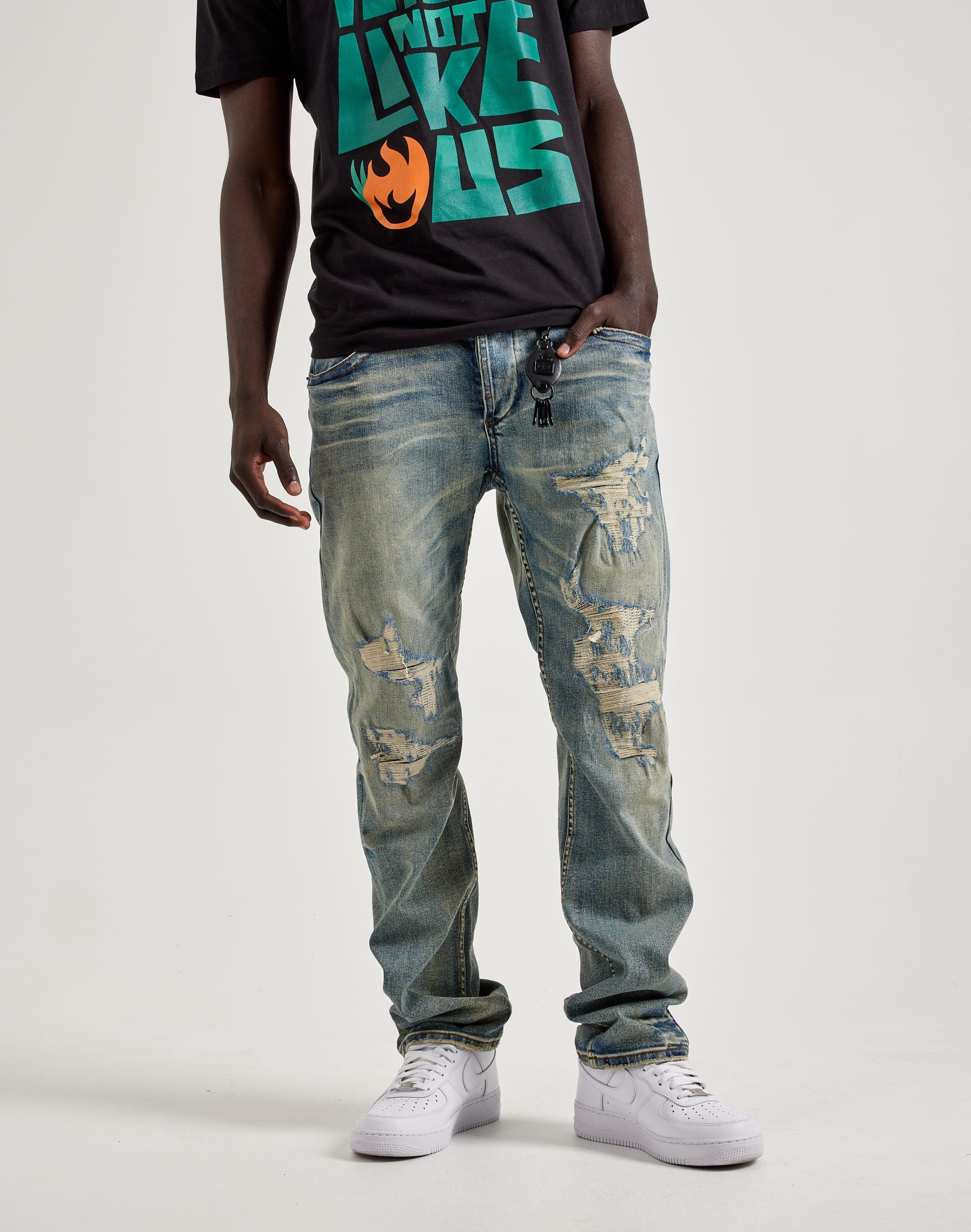 Smuggler's Moon Rip Repair Denim Jeans – DTLR