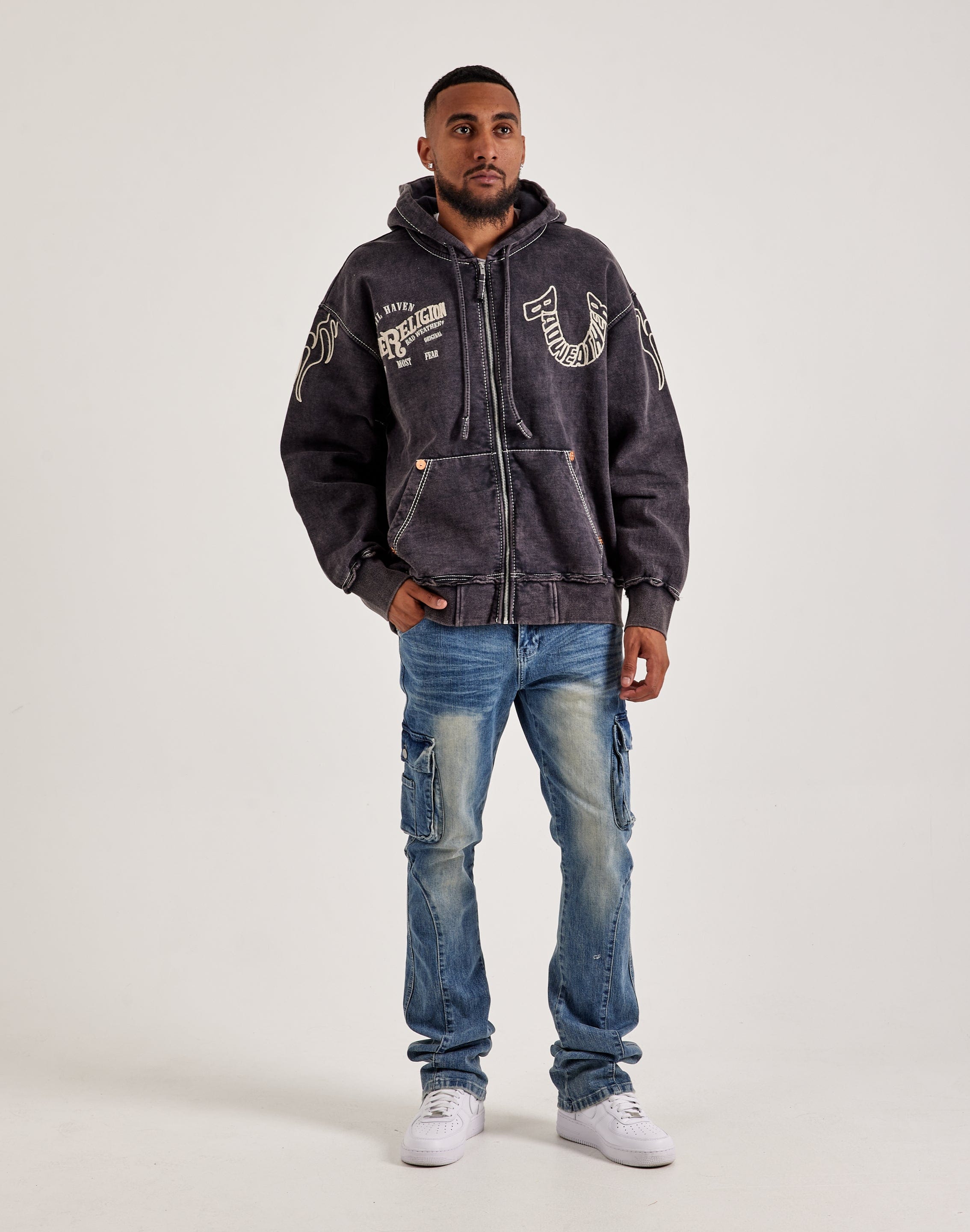 True Religion Bad Weather Big T Flame Zip Hoodie – DTLR
