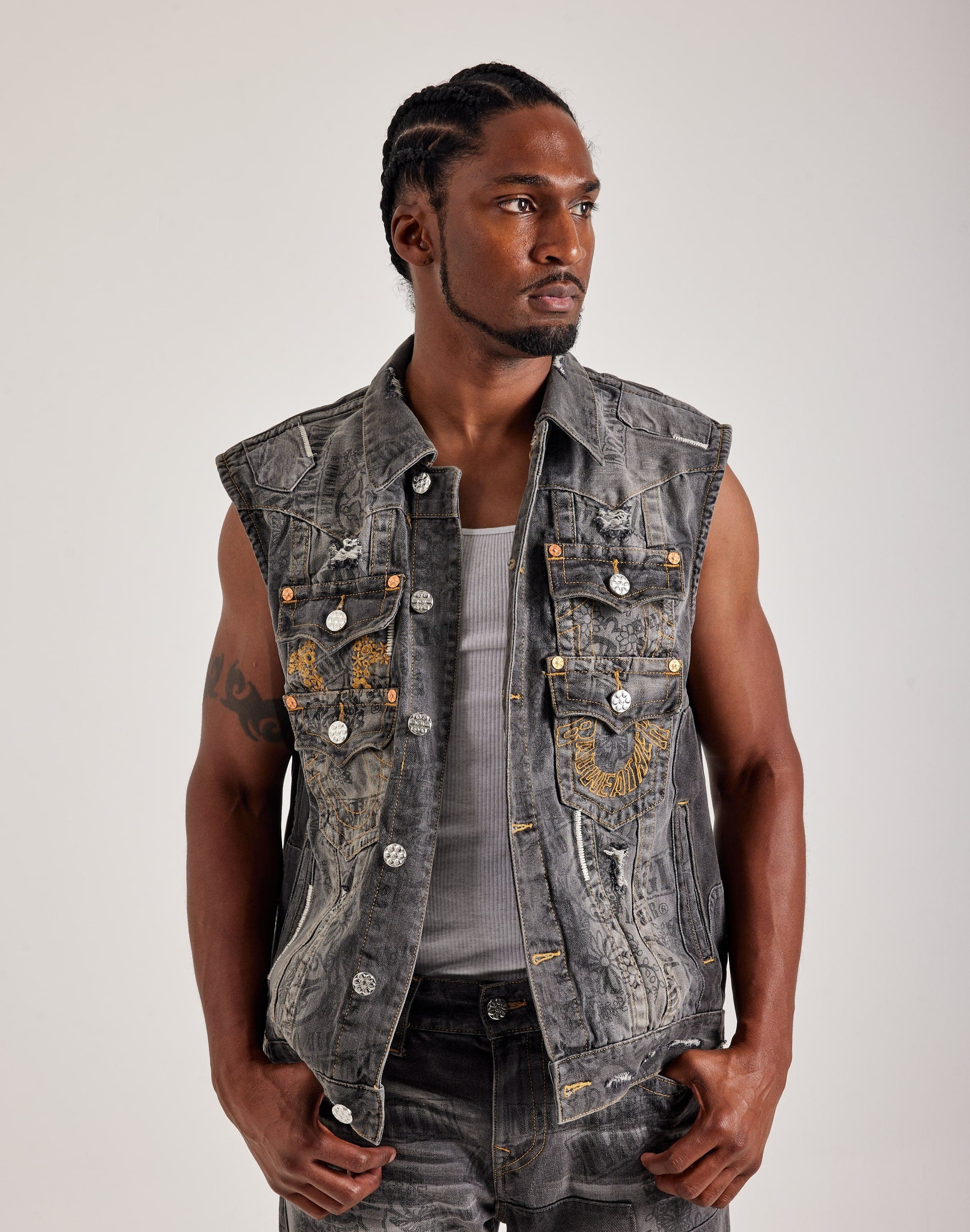 True Religion Bad Weather Stacked Pocket Vest – DTLR