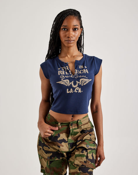 True Religion Notch Crop Tee – DTLR