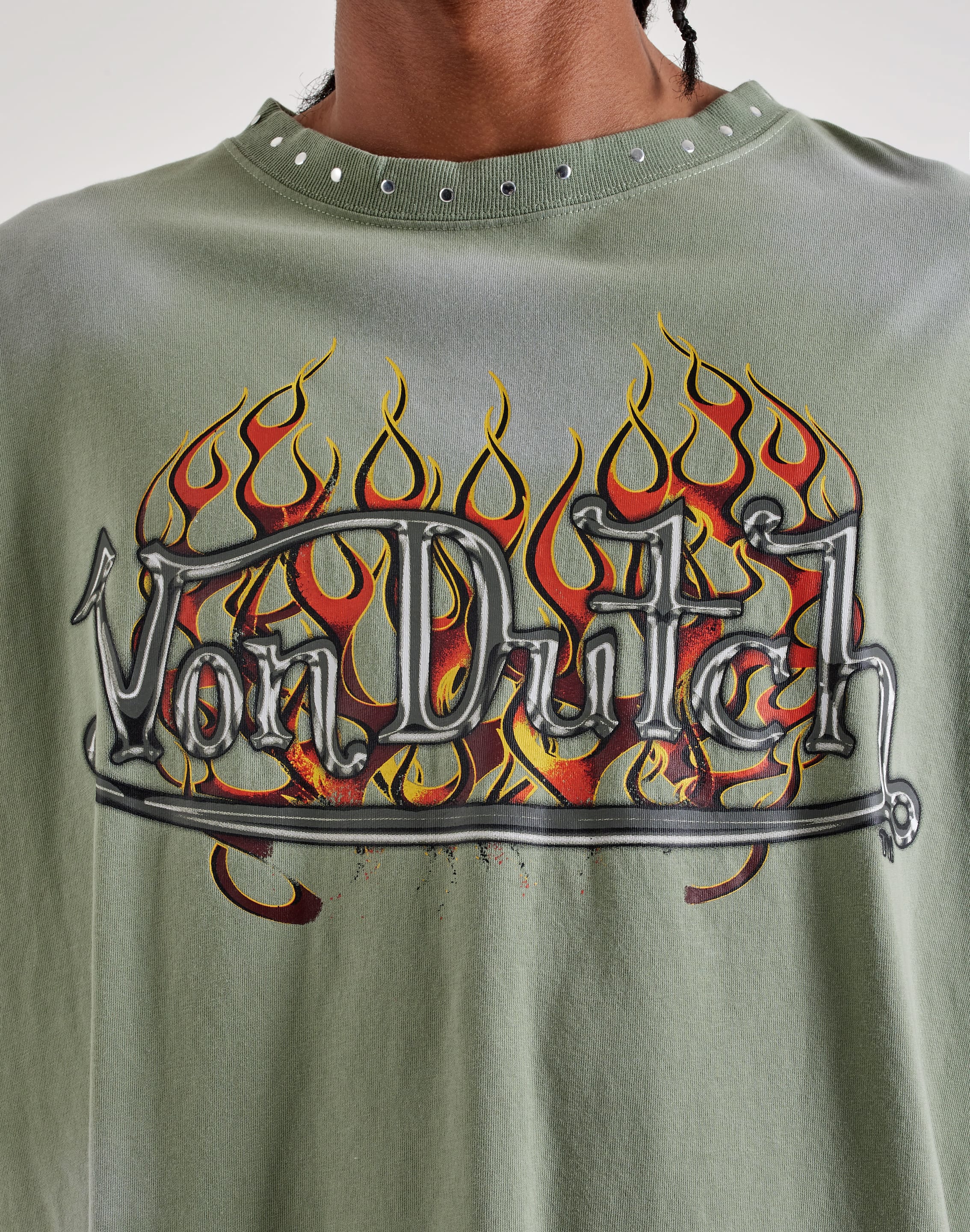 Photo of Von Dutch Eagle Studded Oversized Tee