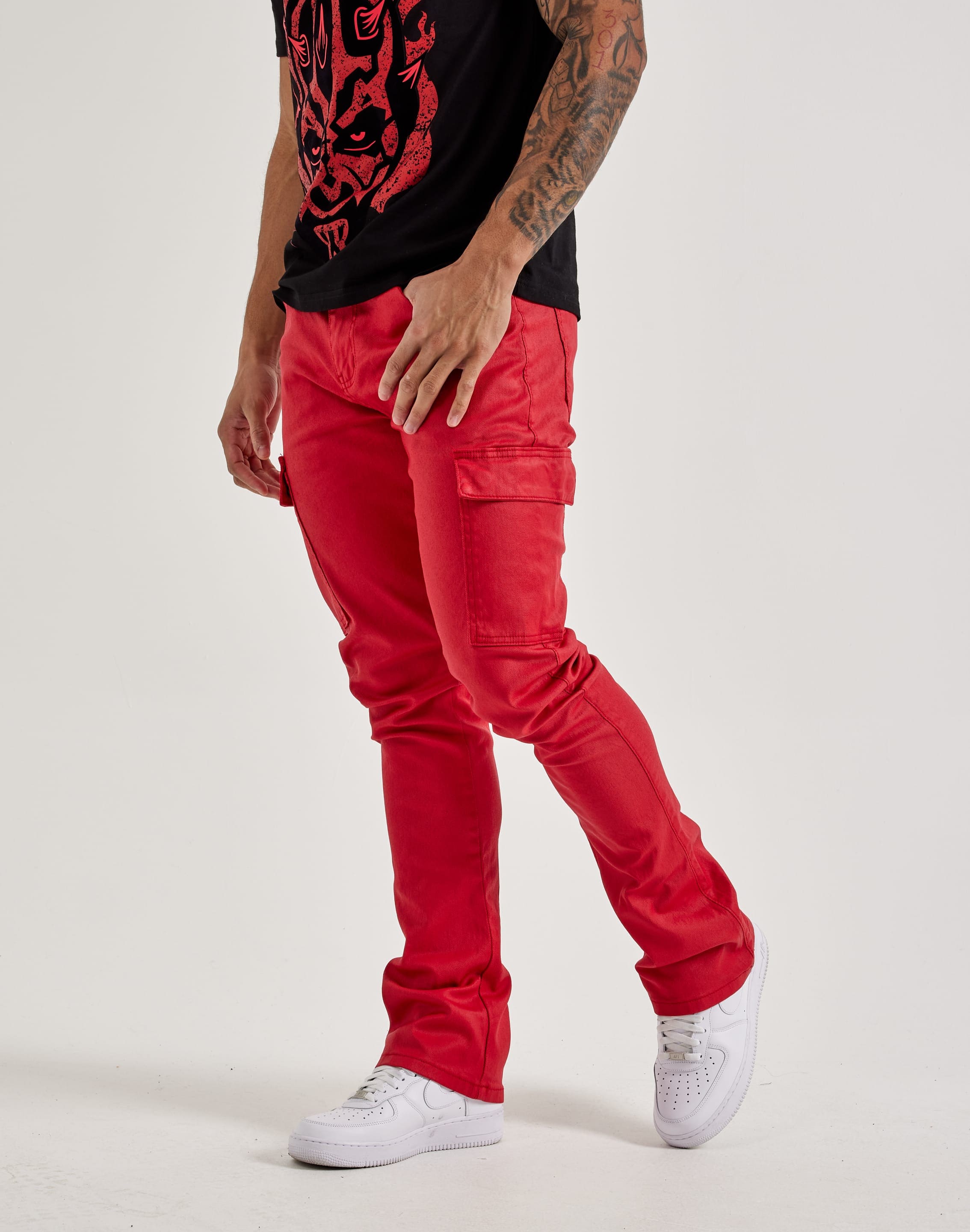 WAIMEA Stacked Coated Cargo Pants