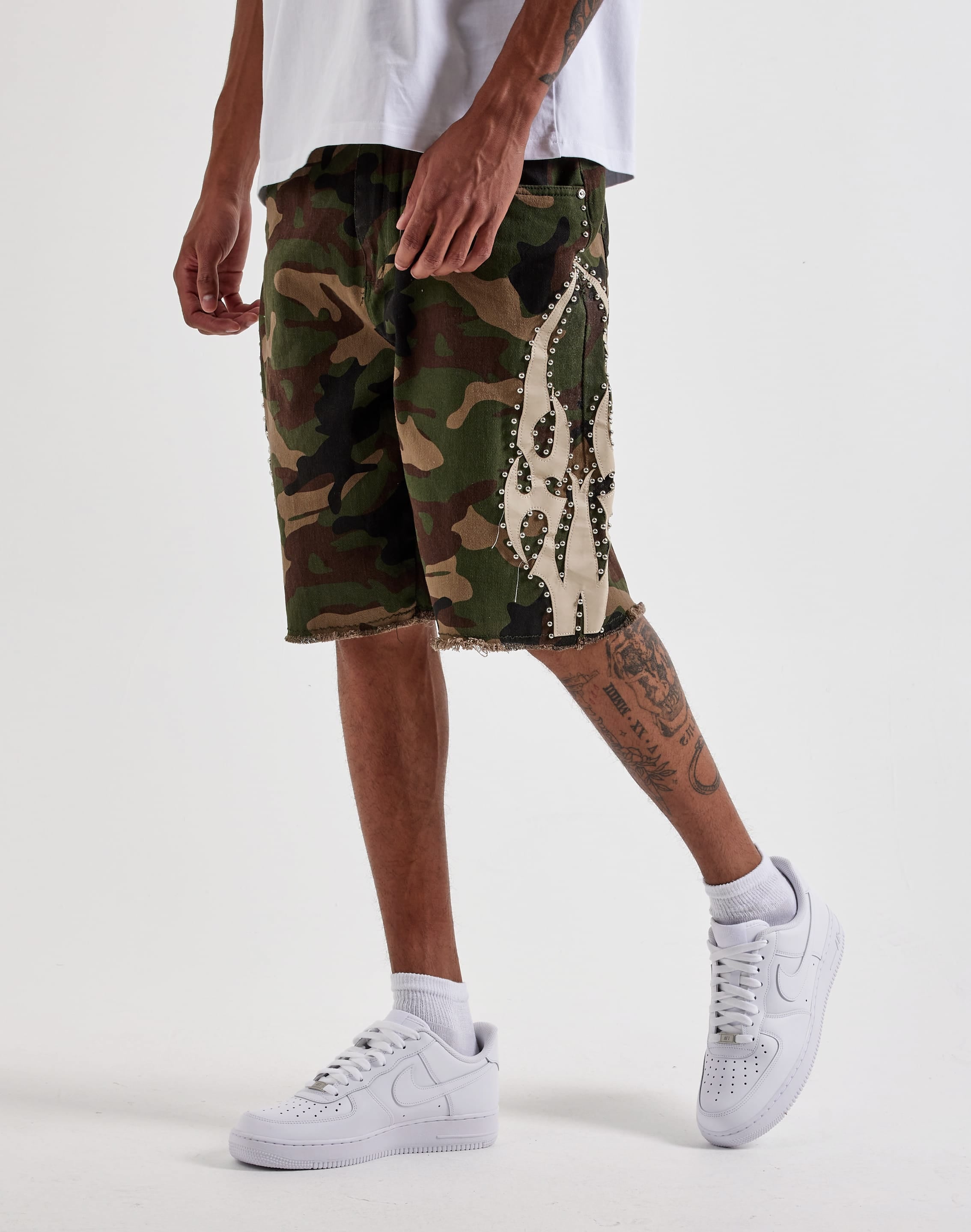 Photo of WAIMEA Studded Side Patch Camo Shorts