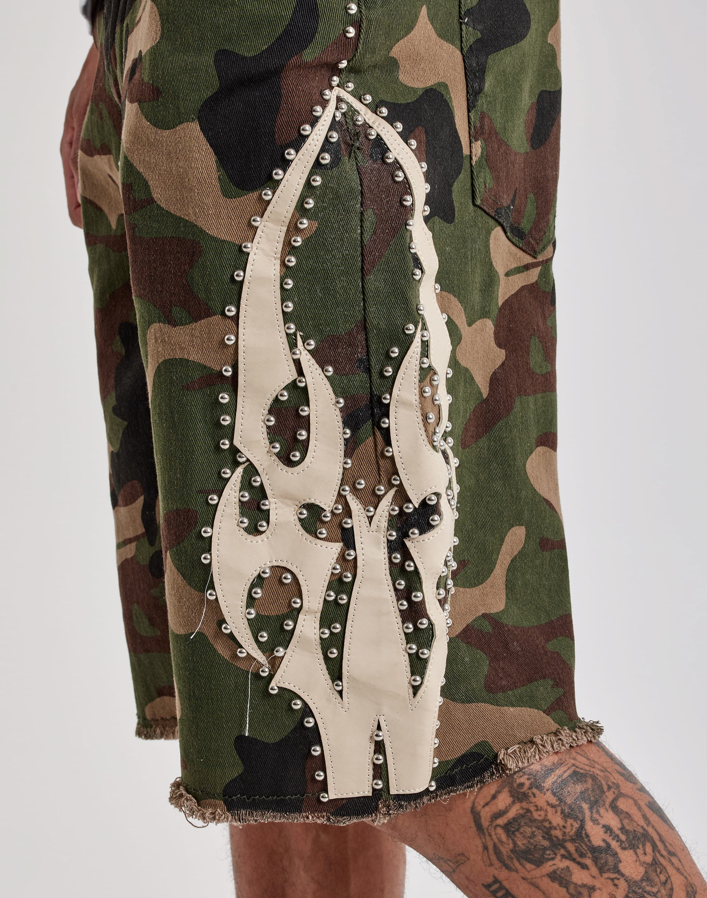 Photo of WAIMEA Studded Side Patch Camo Shorts