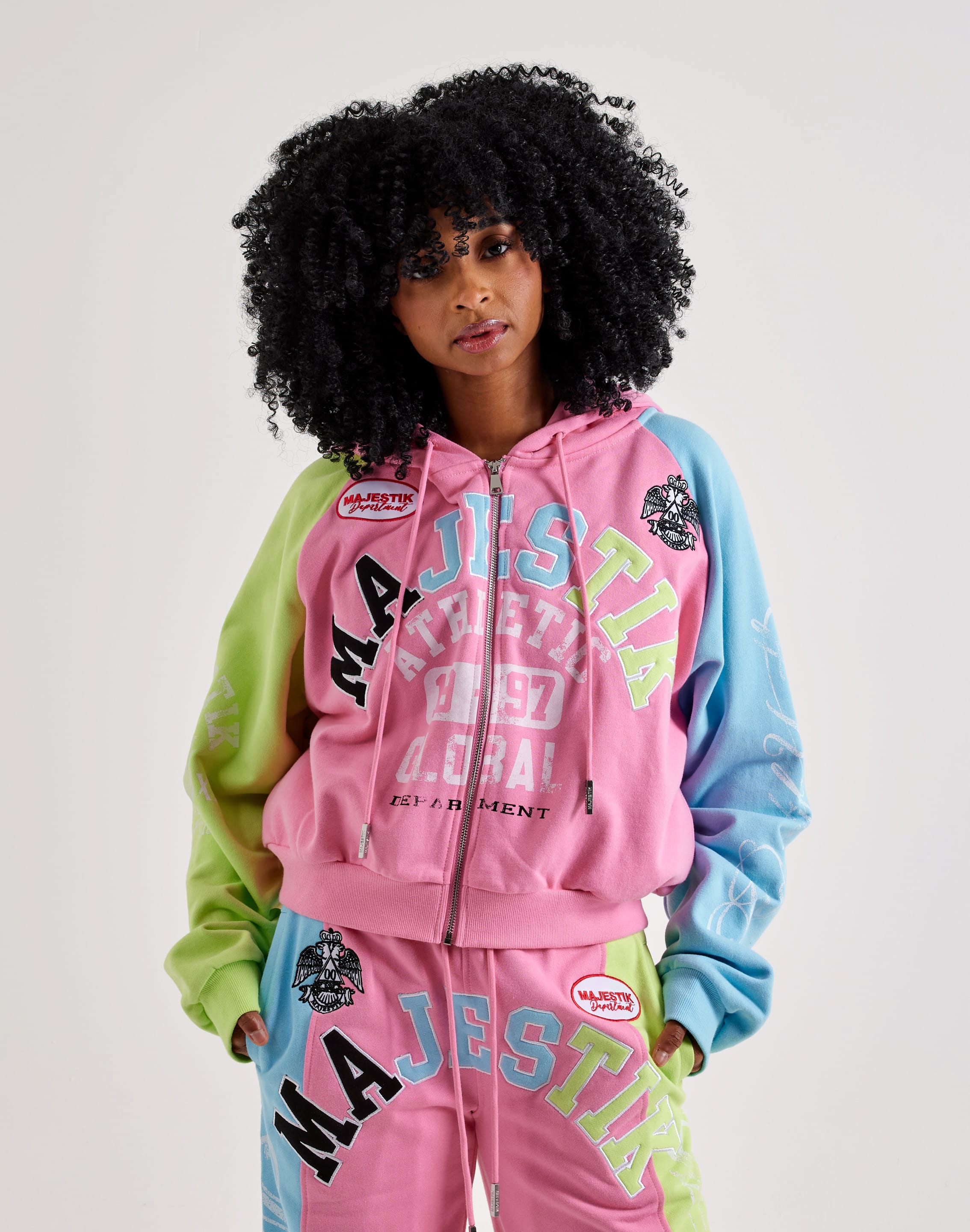 Photo of Majestik Colorblocked Full-Zip Fleece Hoodie