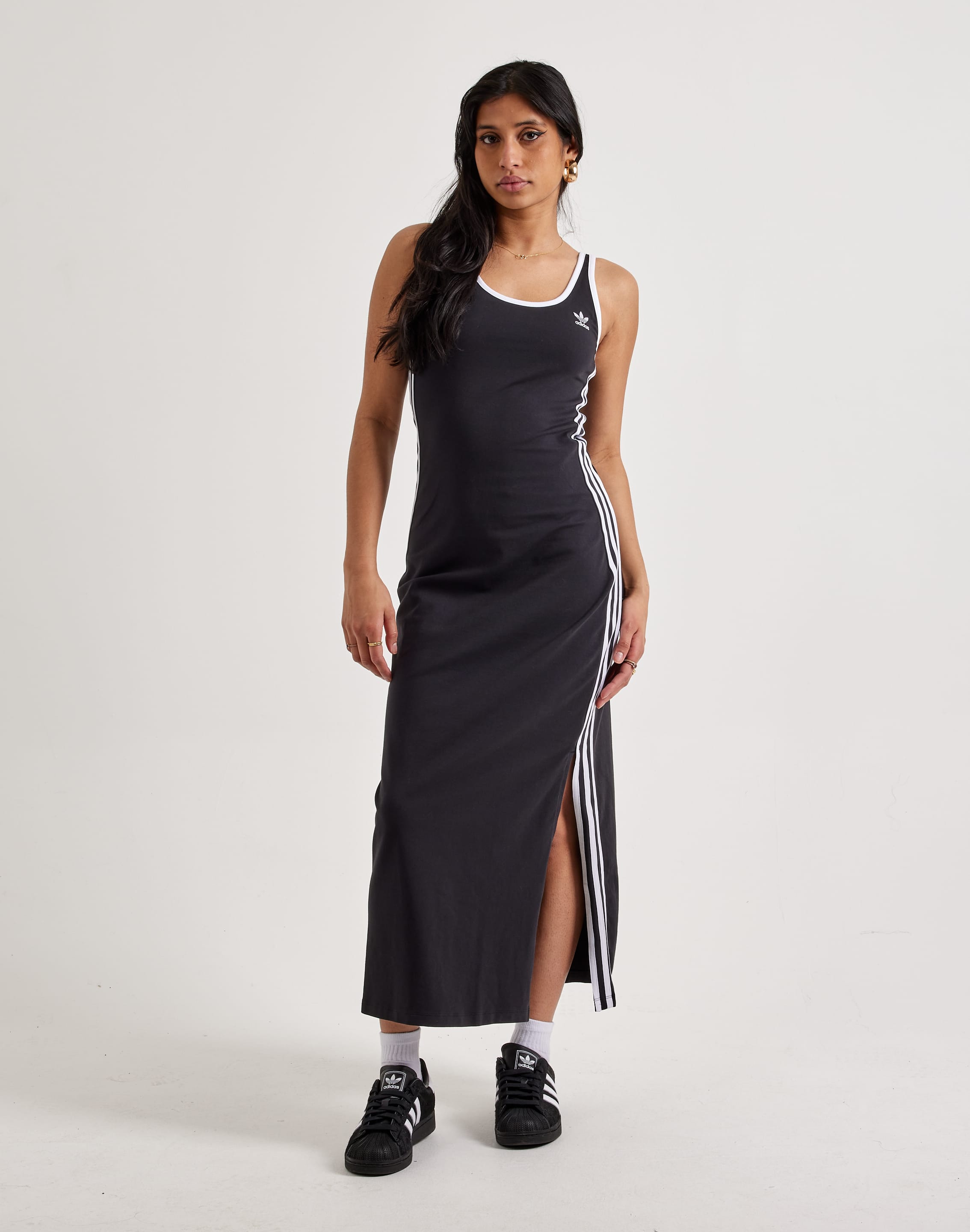 Adidas Adicolor 3-Stripes Tank Maxi Dress Adidas Adicolor 3-Stripes Tank Maxi Dress