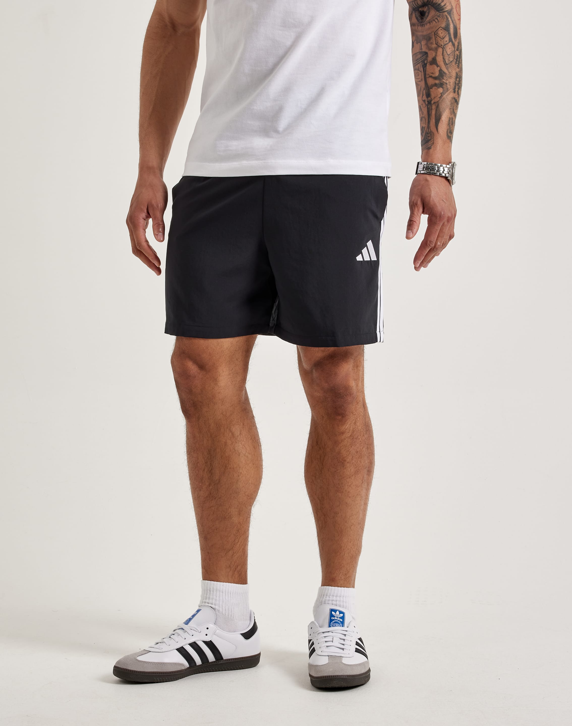 Adidas Essential 3-Stripes Chelsea Shorts DTLR Adidas Essential 3-Stripes Chelsea Shorts DTLR