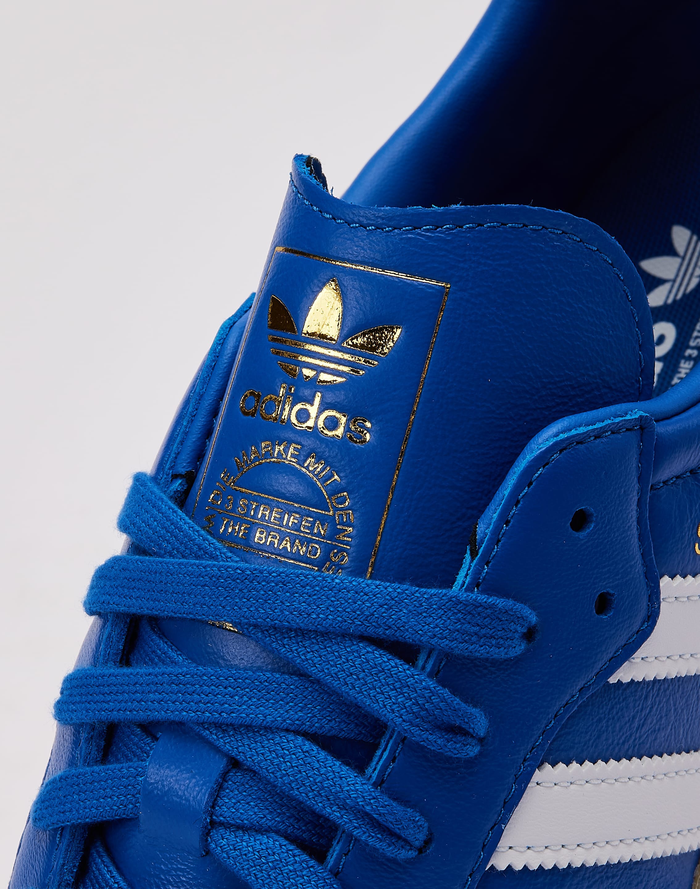 adidas Samba OG Shoes - Men's - Blue / Cloud White / Gum - 10.5 adidas Samba OG Shoes - Men's - Blue / Cloud White / Gum - 10.5