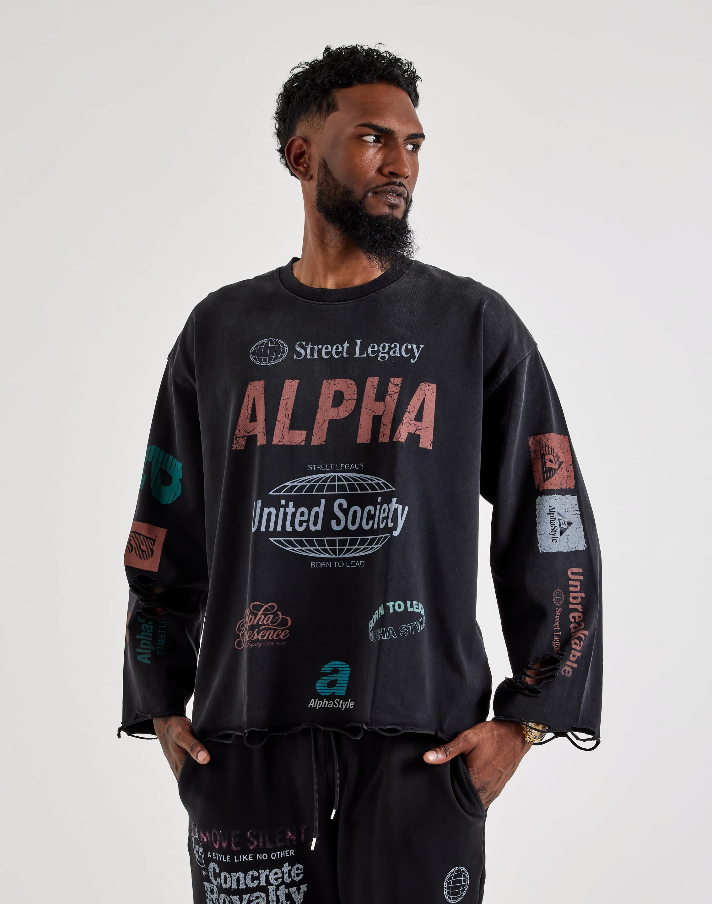 Photo of AlphaStyle Graphic Long-Sleeve Tee