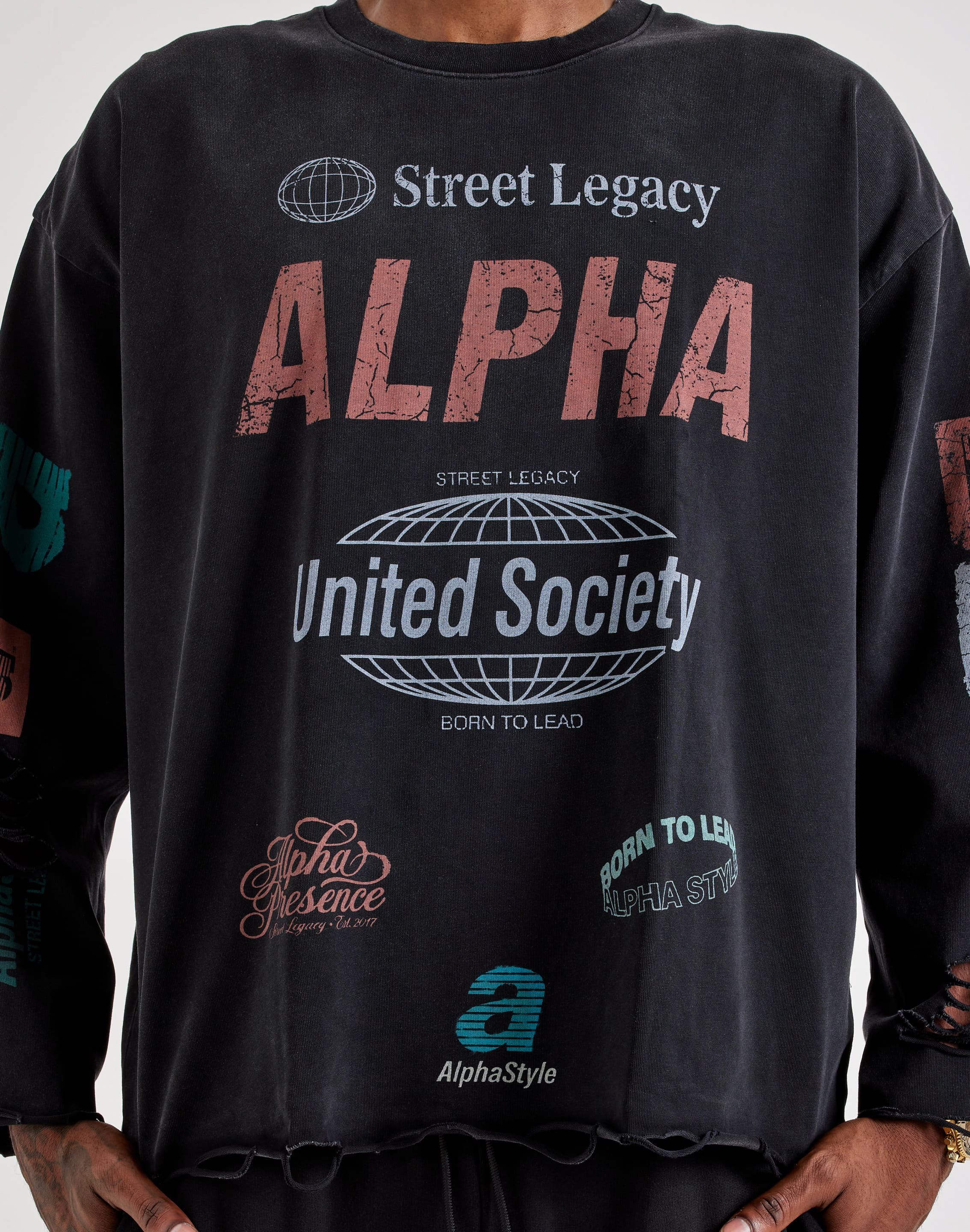 Photo of AlphaStyle Graphic Long-Sleeve Tee