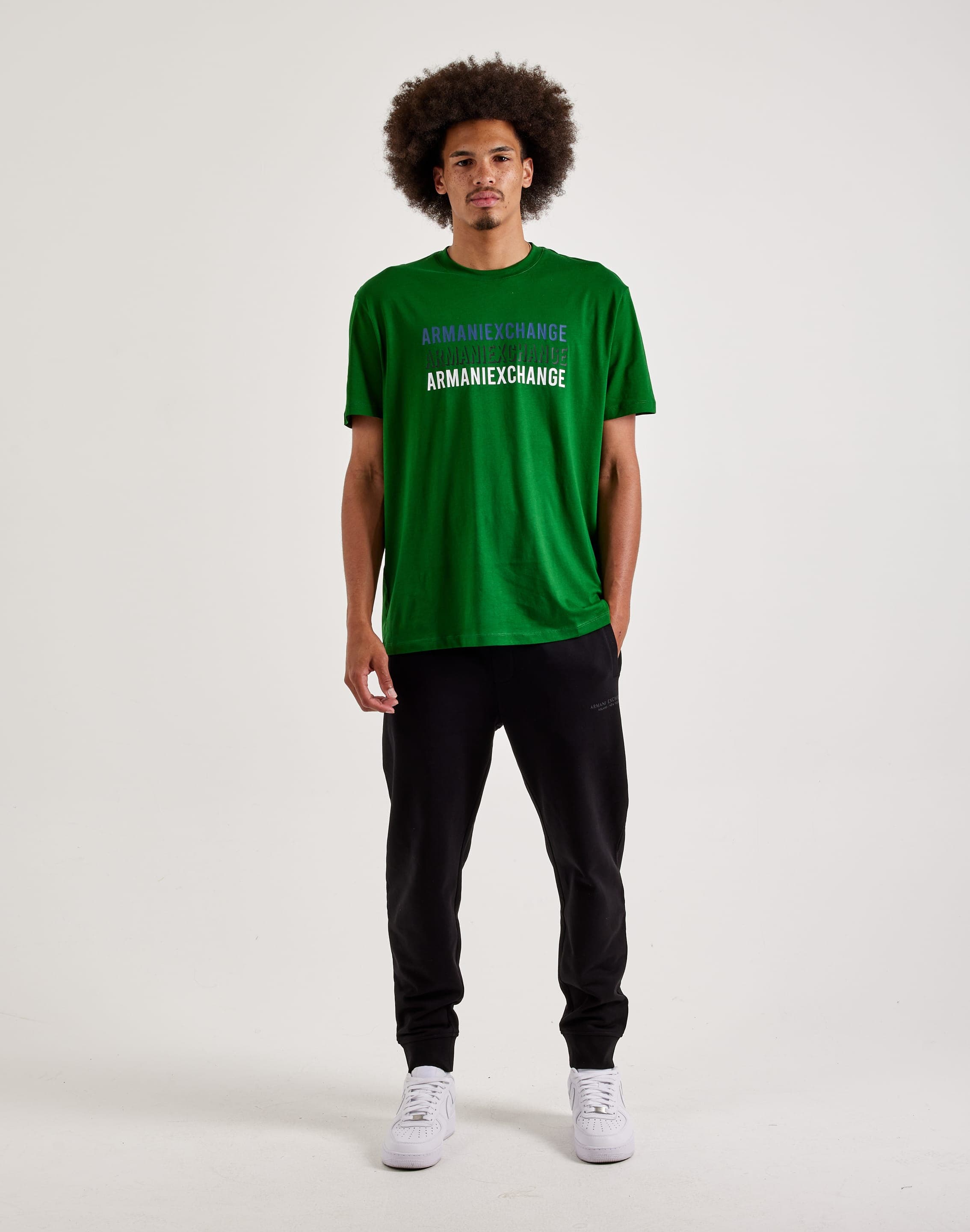 Photo of Armani Exchange Triple Logo Print Tee