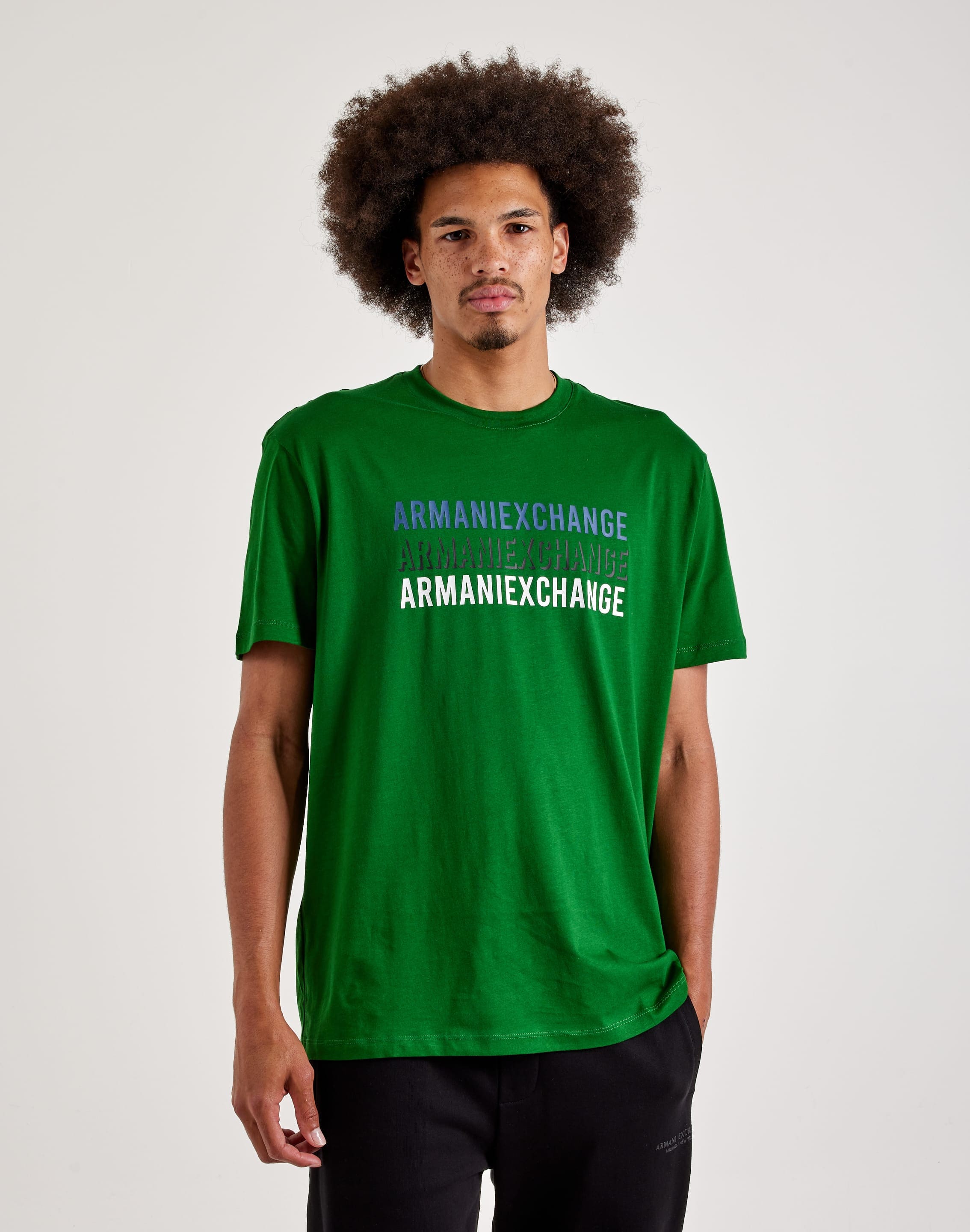 Photo of Armani Exchange Triple Logo Print Tee