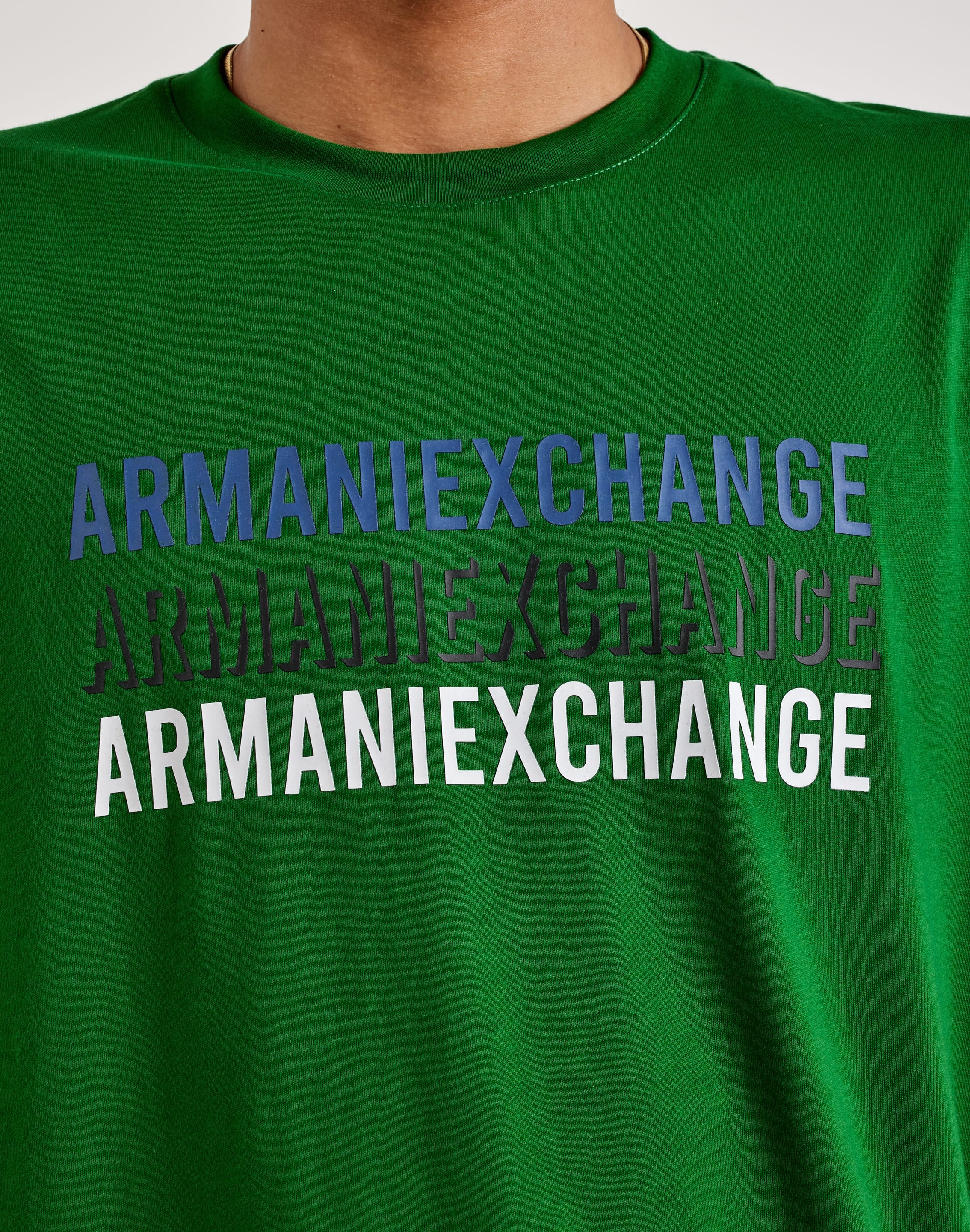 Photo of Armani Exchange Triple Logo Print Tee
