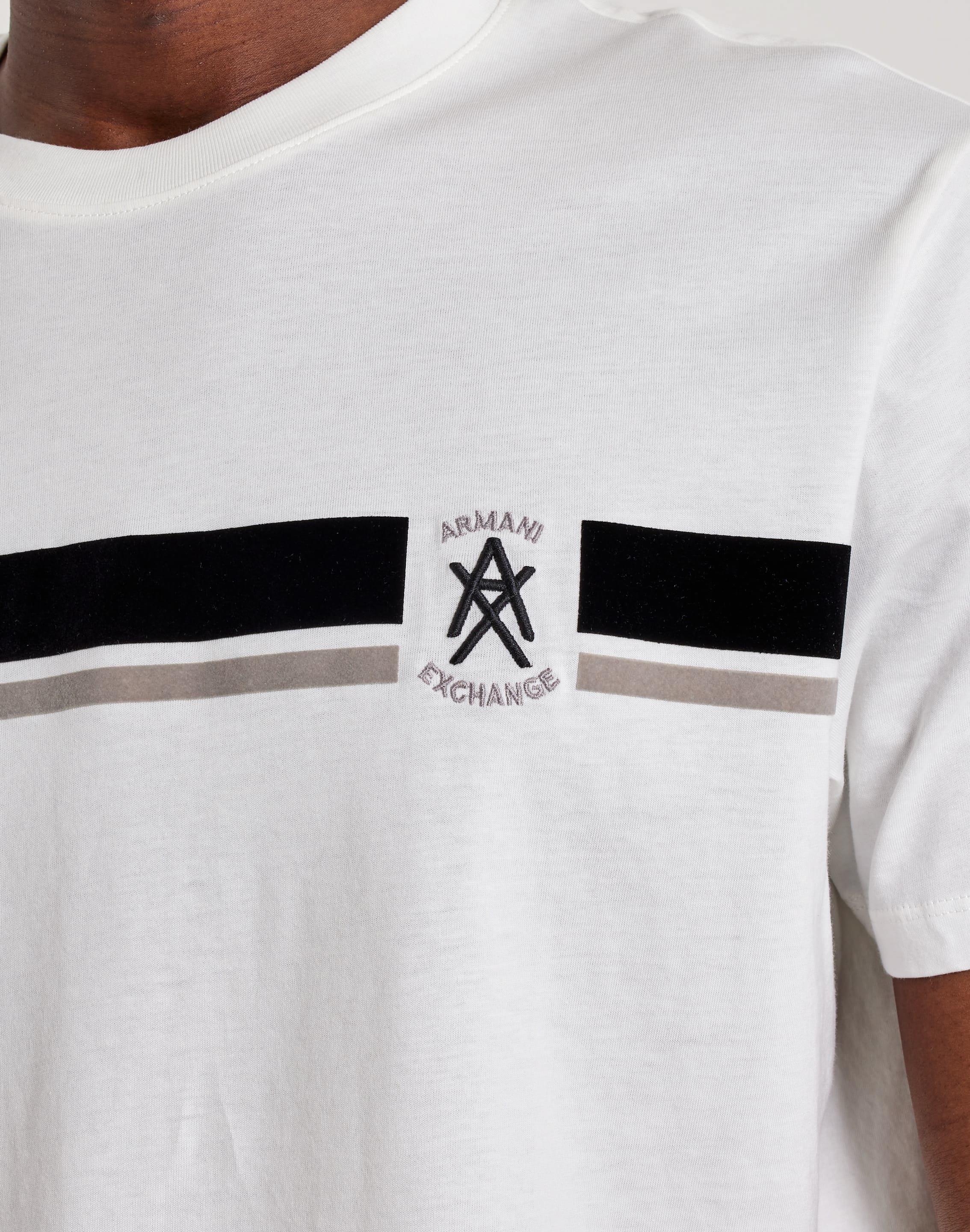 Photo of Armani Exchange Logo Stripe Tee