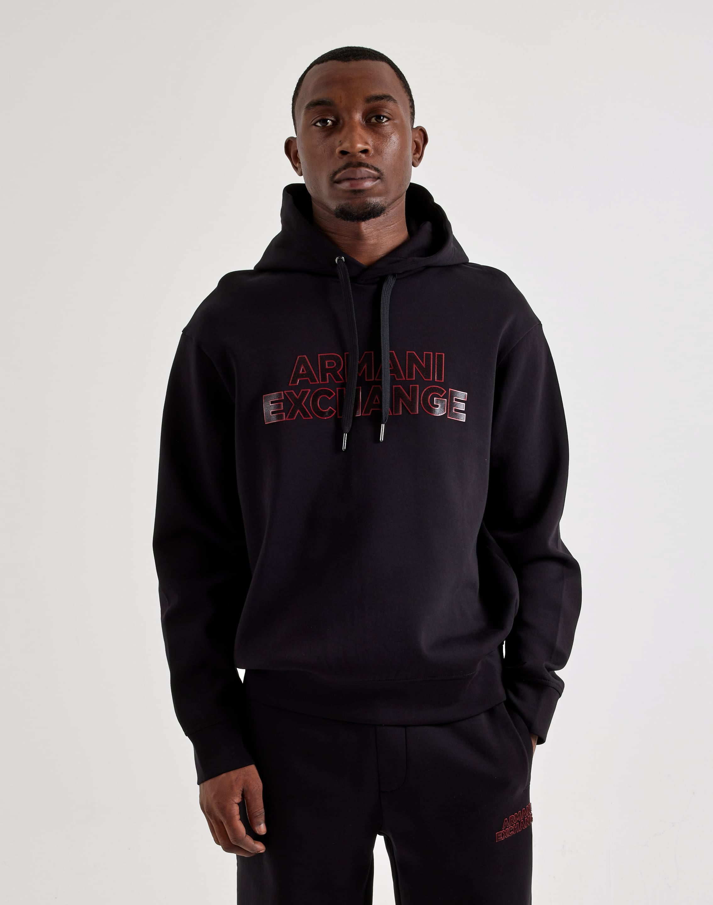 Armani Exchange Bold Logo Pullover Fleece Hoodie, image 1 of 4