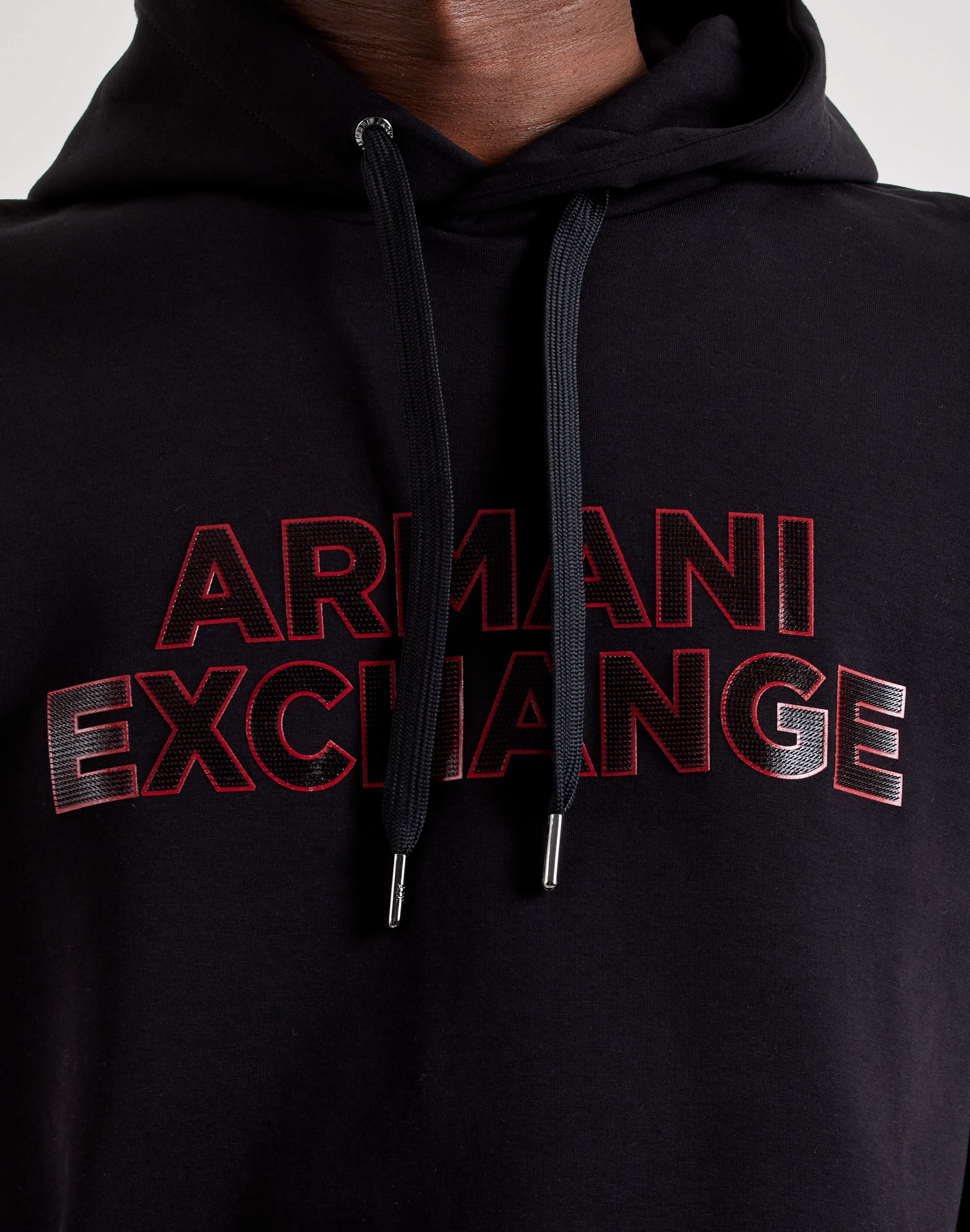 Armani Exchange Bold Logo Pullover Fleece Hoodie, image 2 of 4