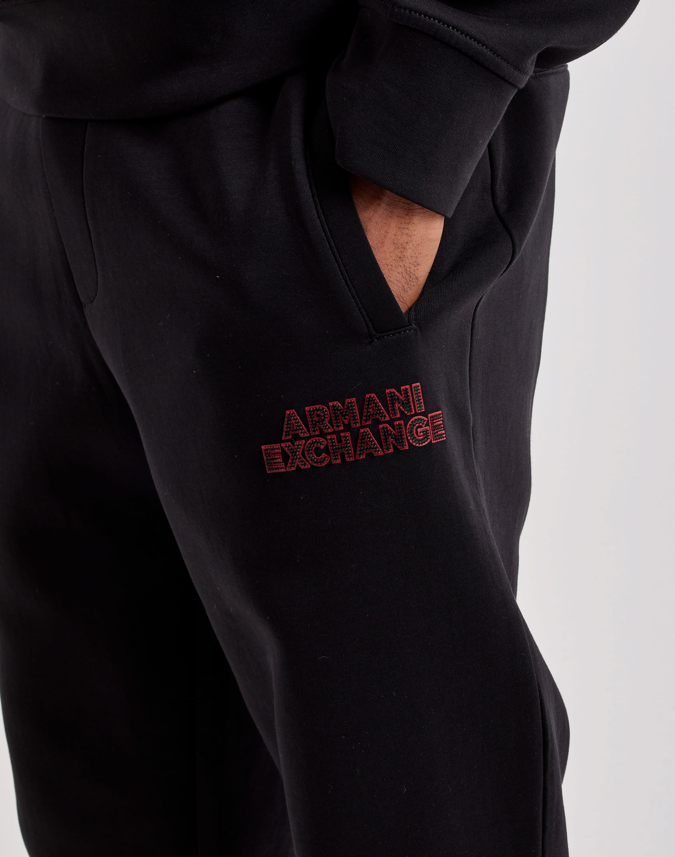 Armani Exchange Logo Fleece Sweatpants, image 2 of 4