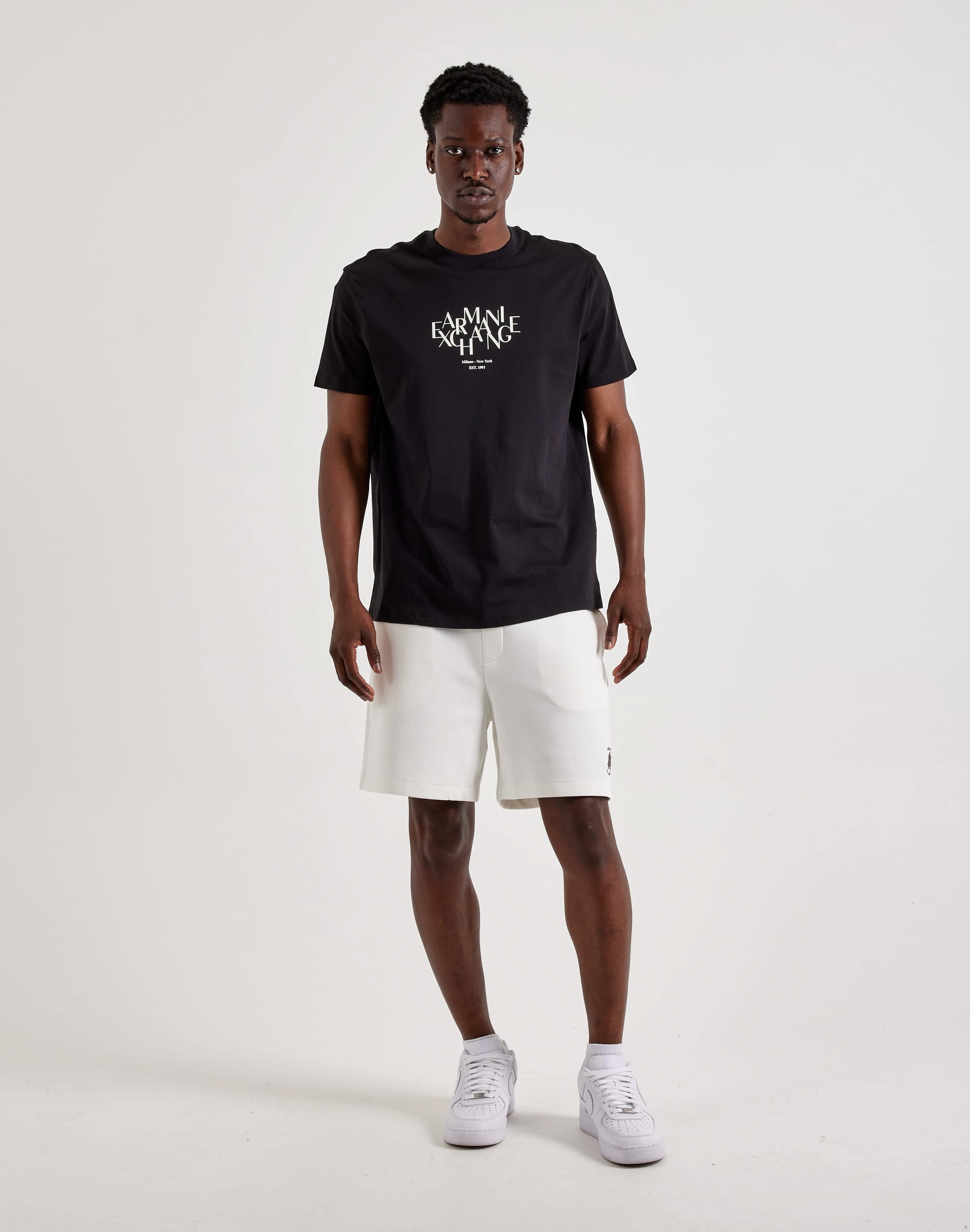 Photo of Armani Exchange Block Letter Logo Tee