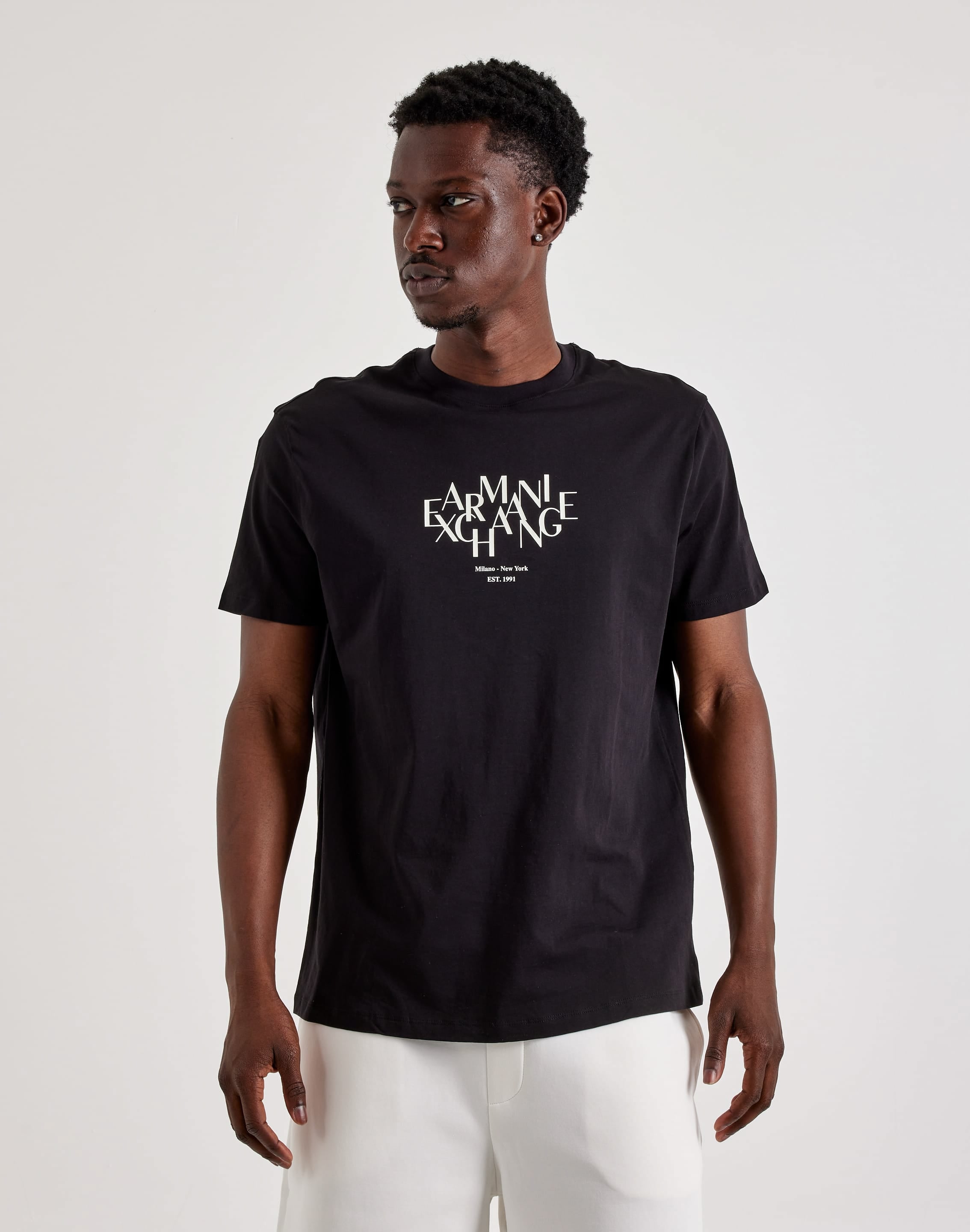 Armani Exchange Block Letter Logo Tee – DTLR
