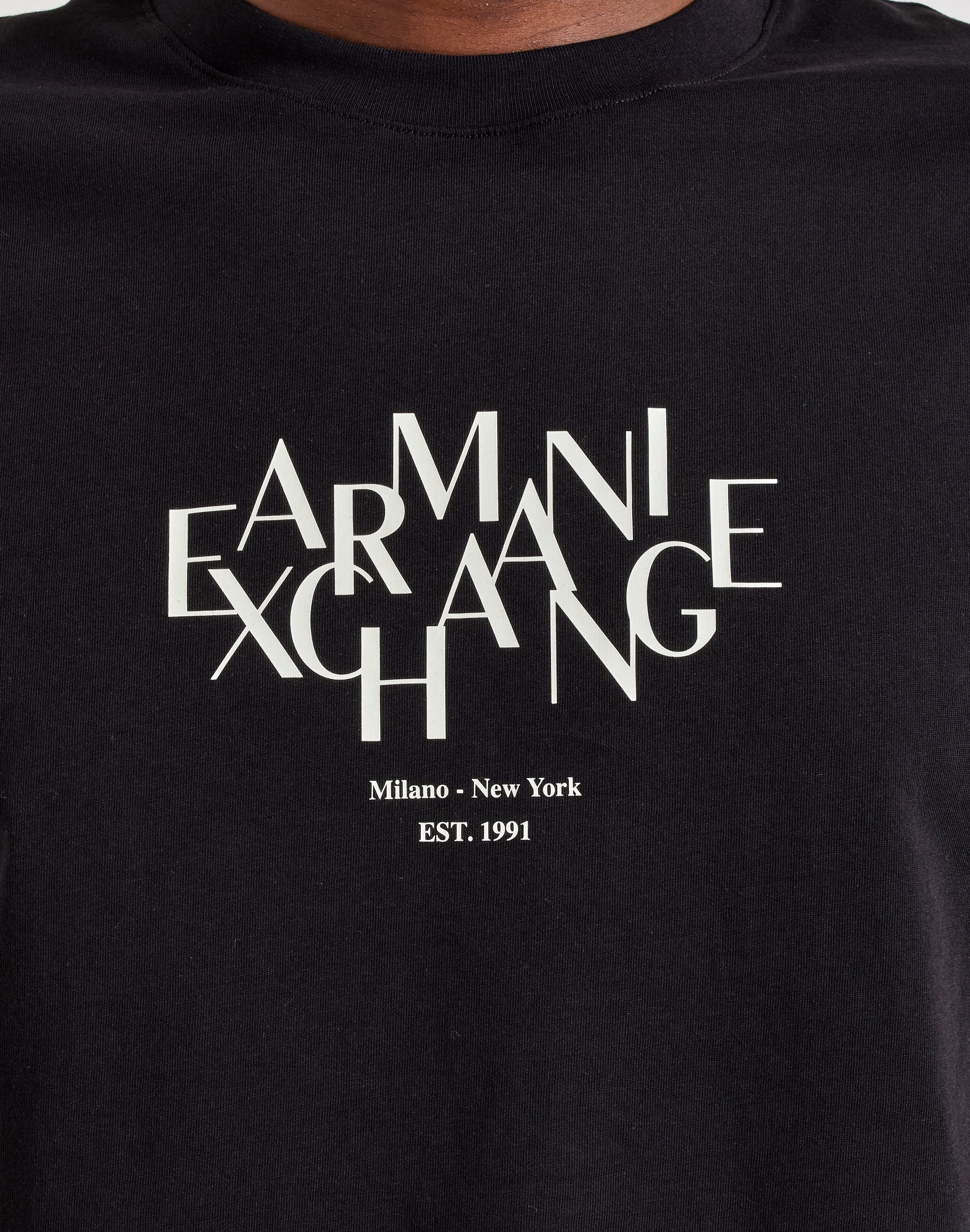 Photo of Armani Exchange Block Letter Logo Tee