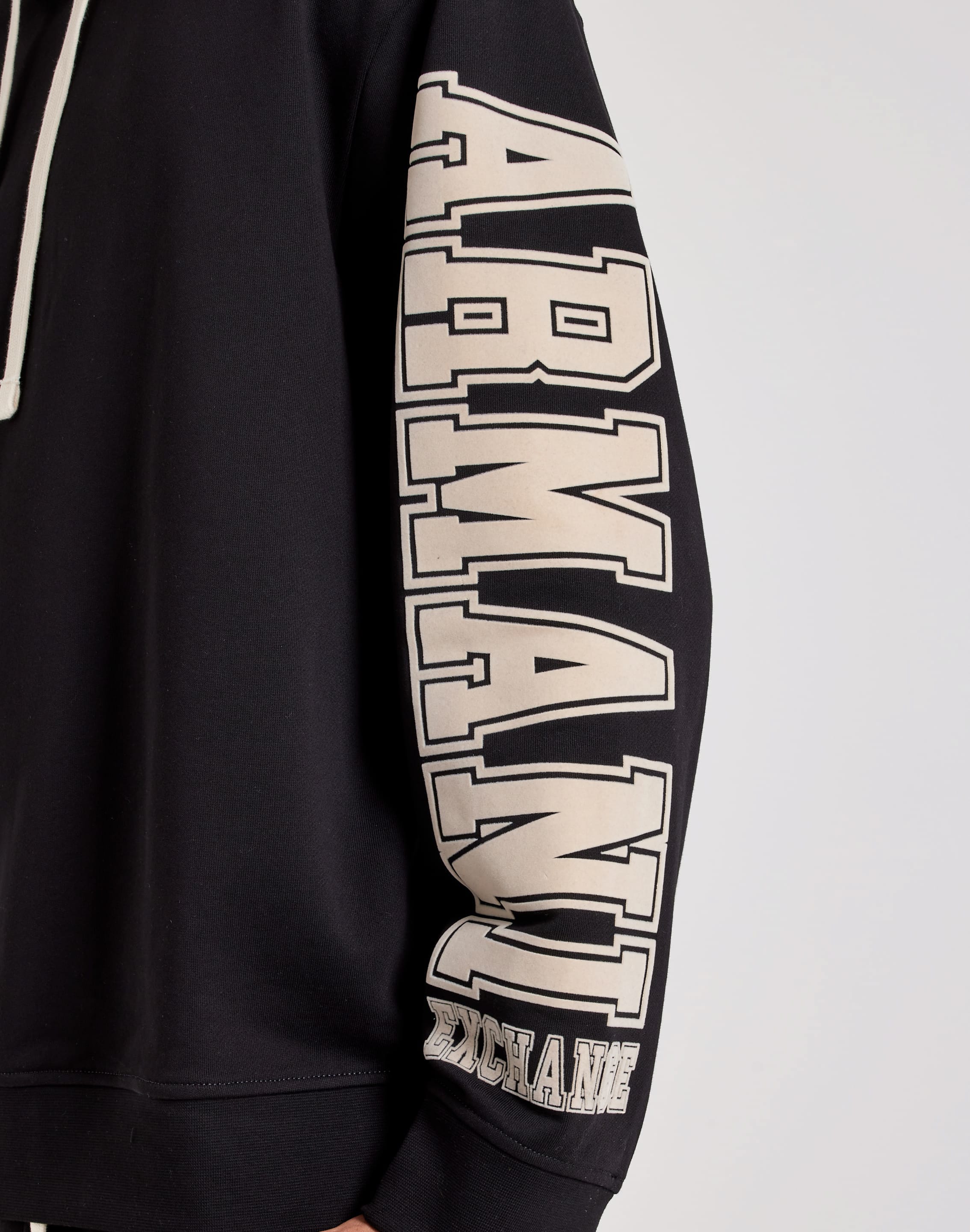 Photo of Armani Exchange Sleeve Logo Pullover Fleece Hoodie