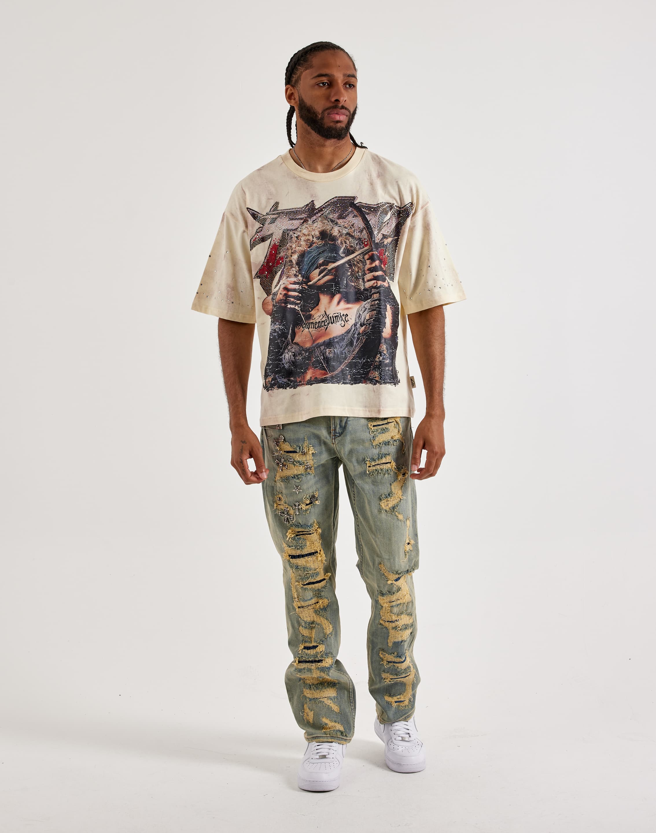 Photo of BKYS Vengeance Junkie Rhinestone Graphic T-Shirt