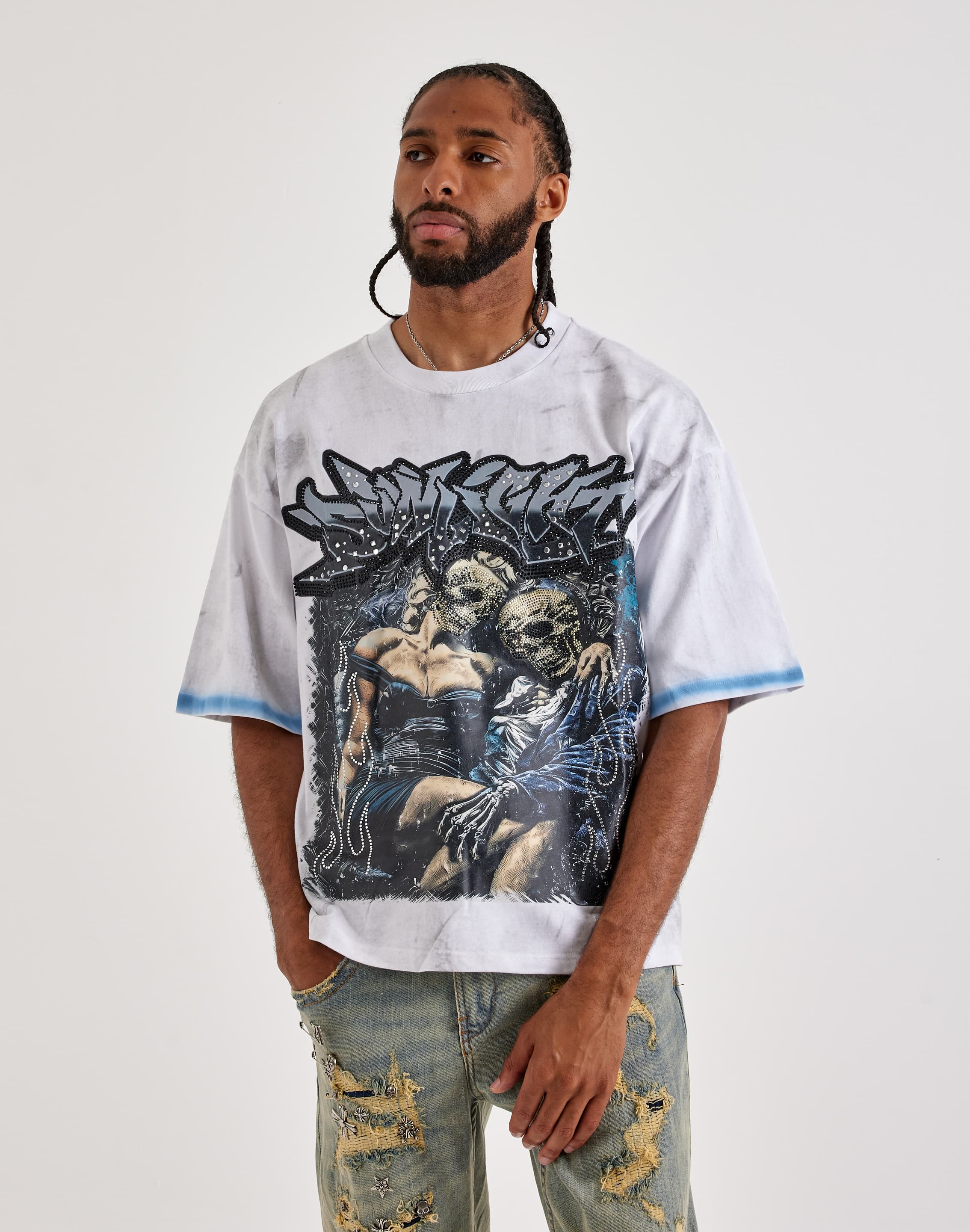 Photo of BKYS  Midnight Society Rhinestone Graphic T-Shirt
