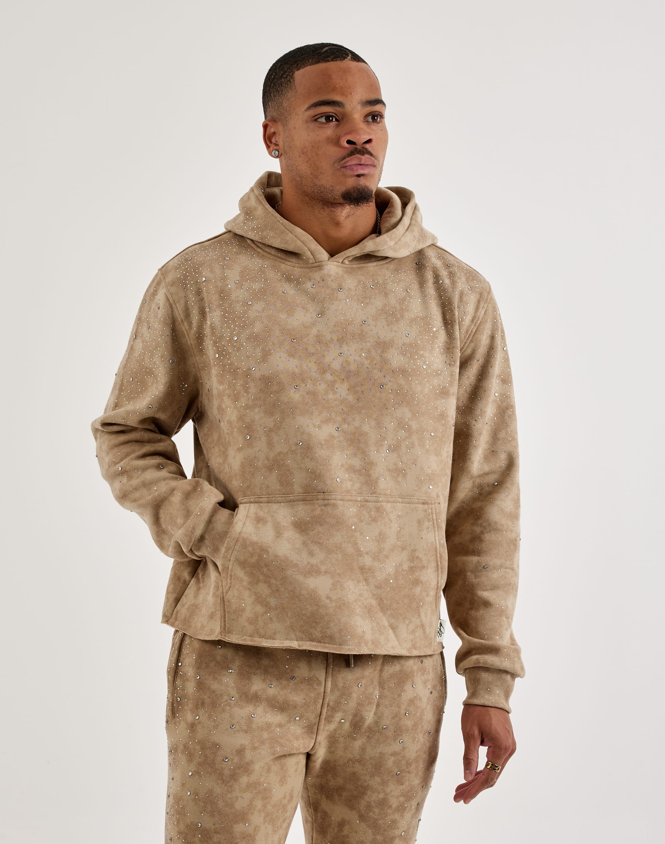 BKYS Rhinestone Rivet Oversized Fleece Hoodie – DTLR