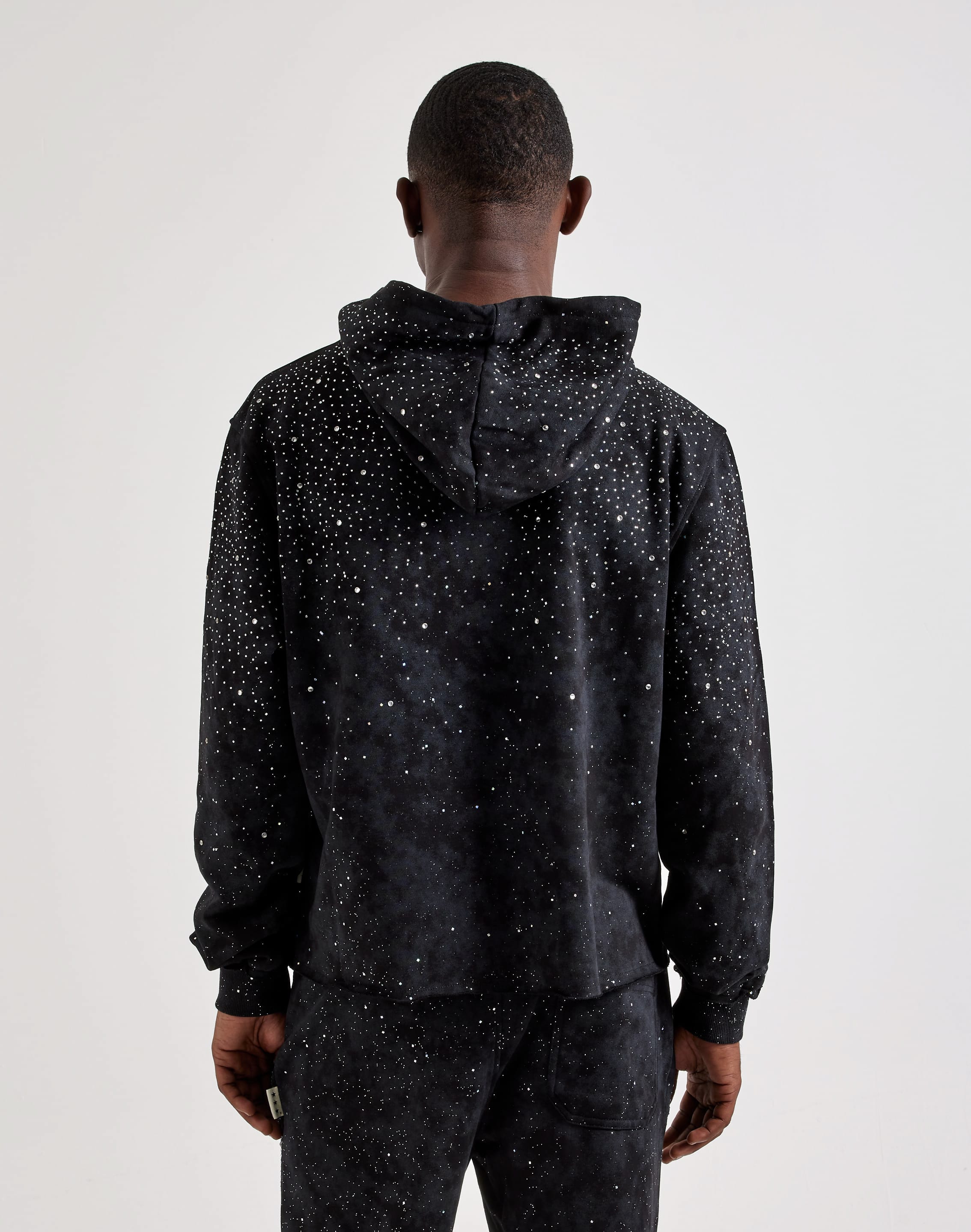 Photo of BKYS Rhinestone Rivet Oversized Fleece Hoodie