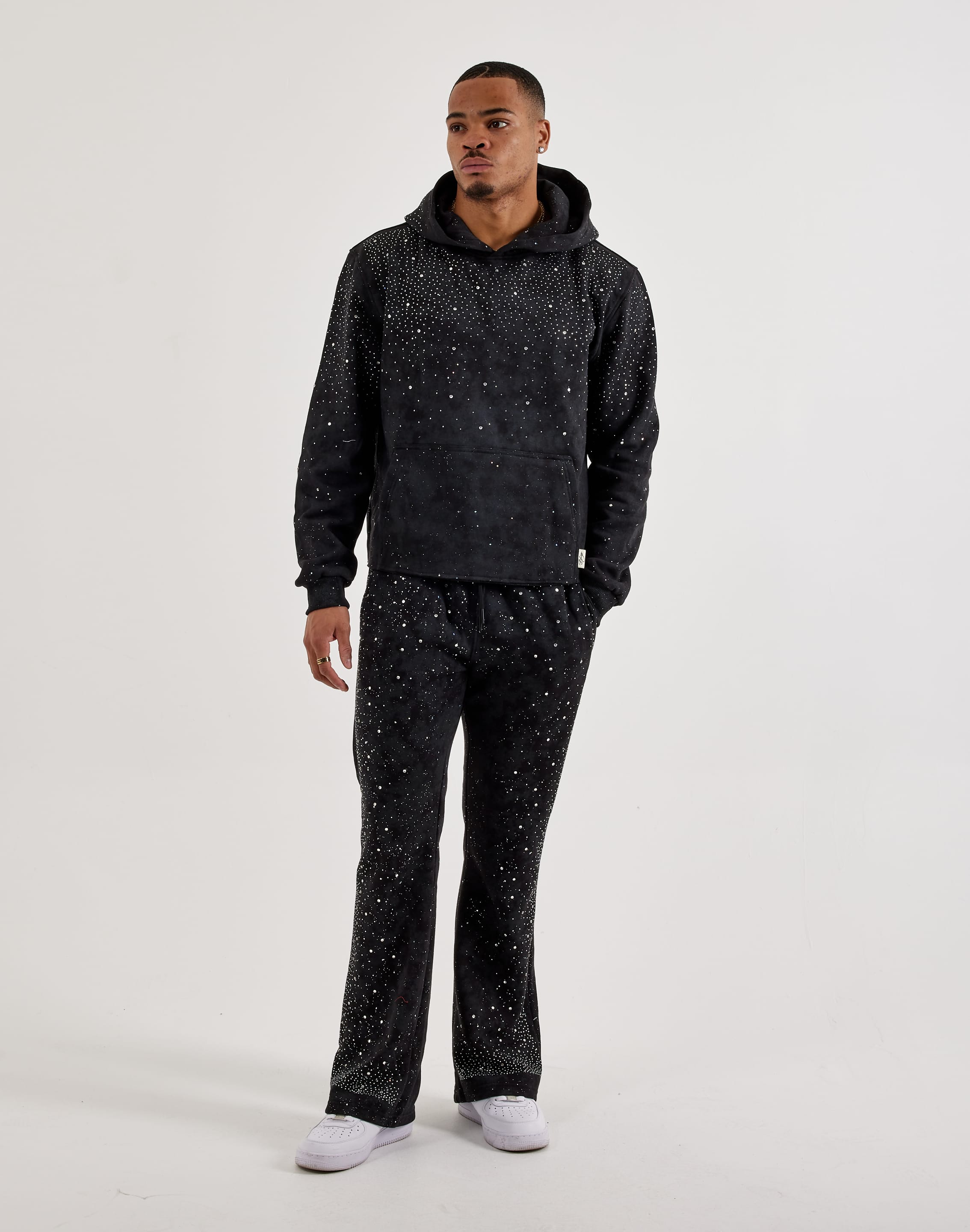 Photo of BKYS Rhinestone Stacked Track Pants