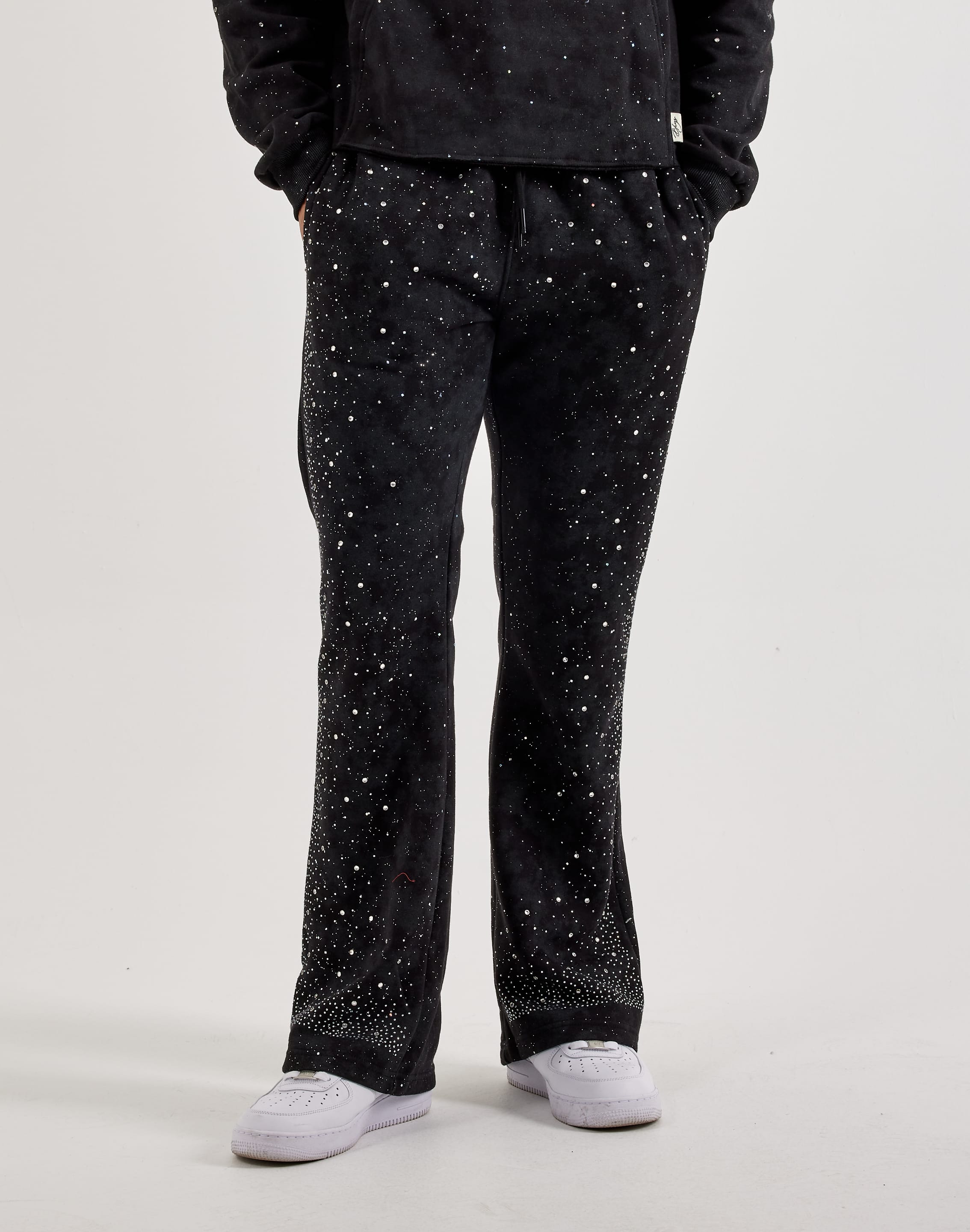 Photo of BKYS Rhinestone Stacked Track Pants